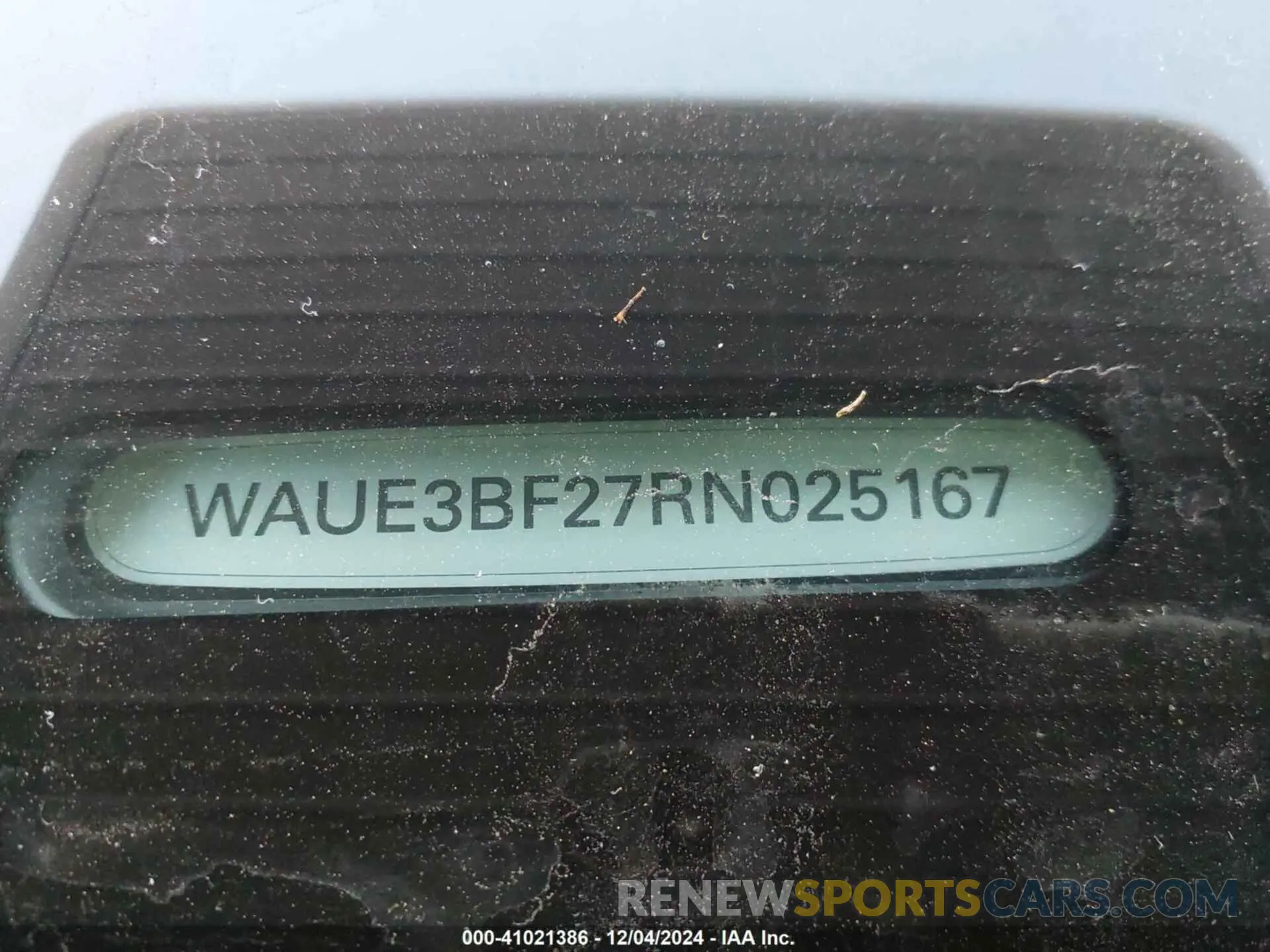 20 Photograph of a damaged car WAUE3BF27RN025167 AUDI A6 SEDAN 2024