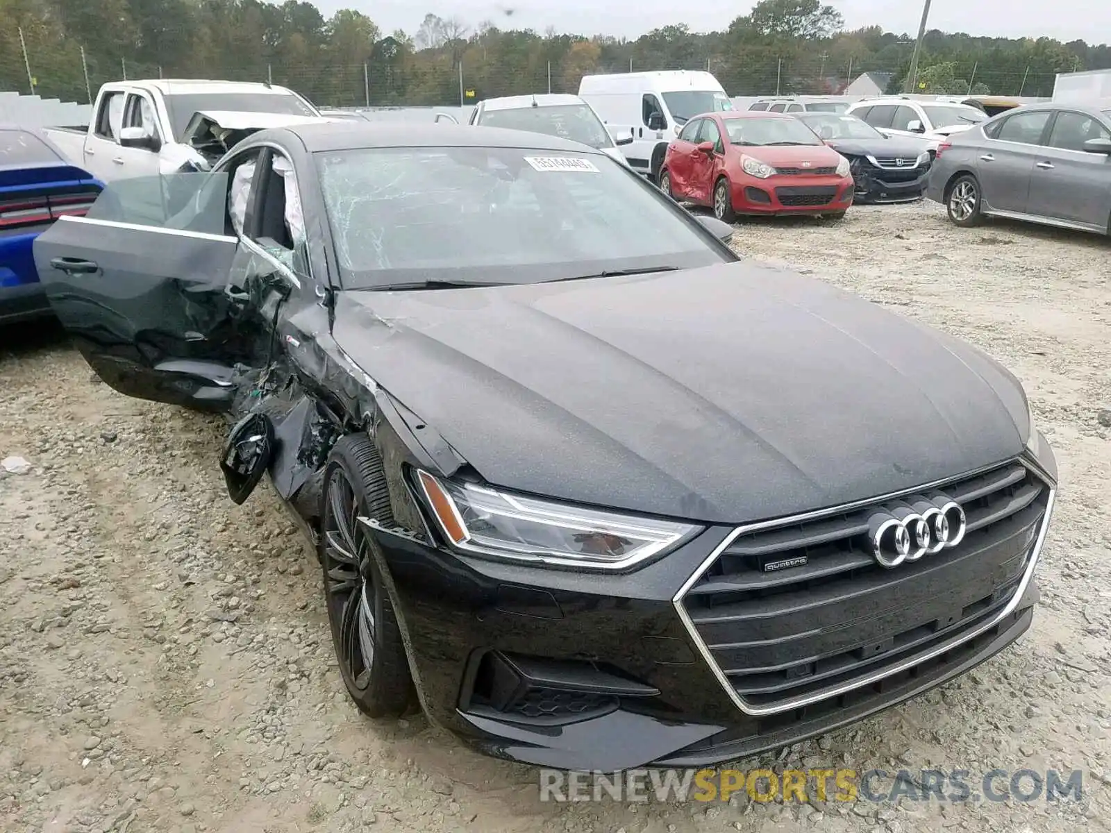 1 Photograph of a damaged car WAUP2AF23KN124032 AUDI A7 2019