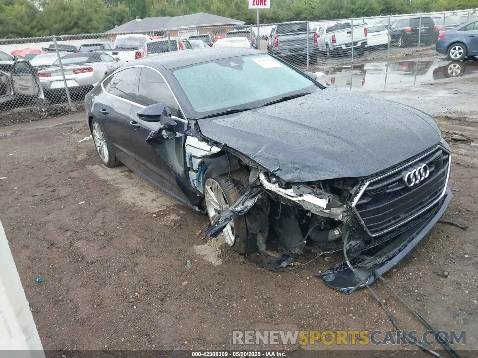 1 Photograph of a damaged car WAUU2AF21KN027334 AUDI A7 2019