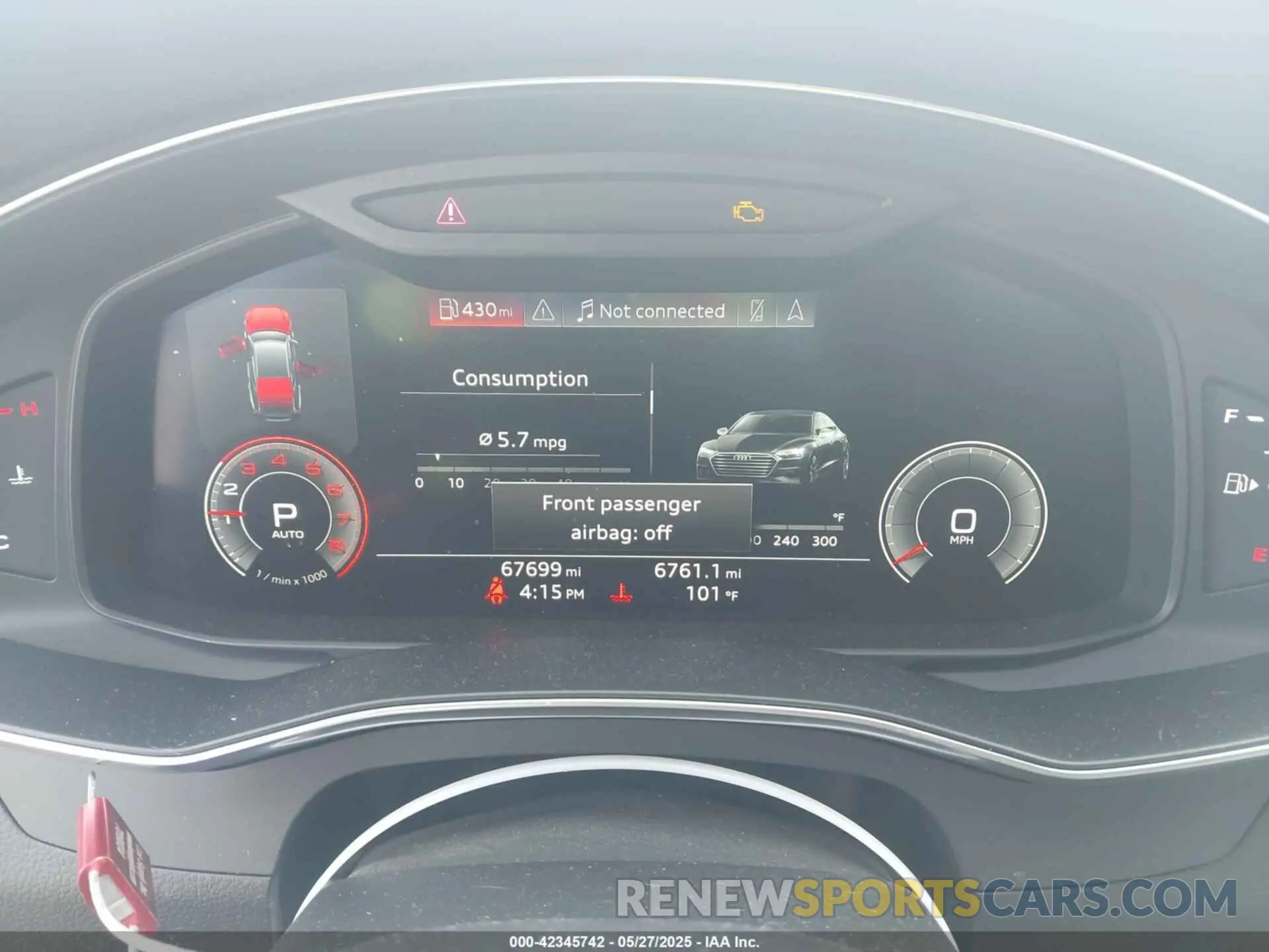 7 Photograph of a damaged car WAUU2AF2XKN026683 AUDI A7 2019