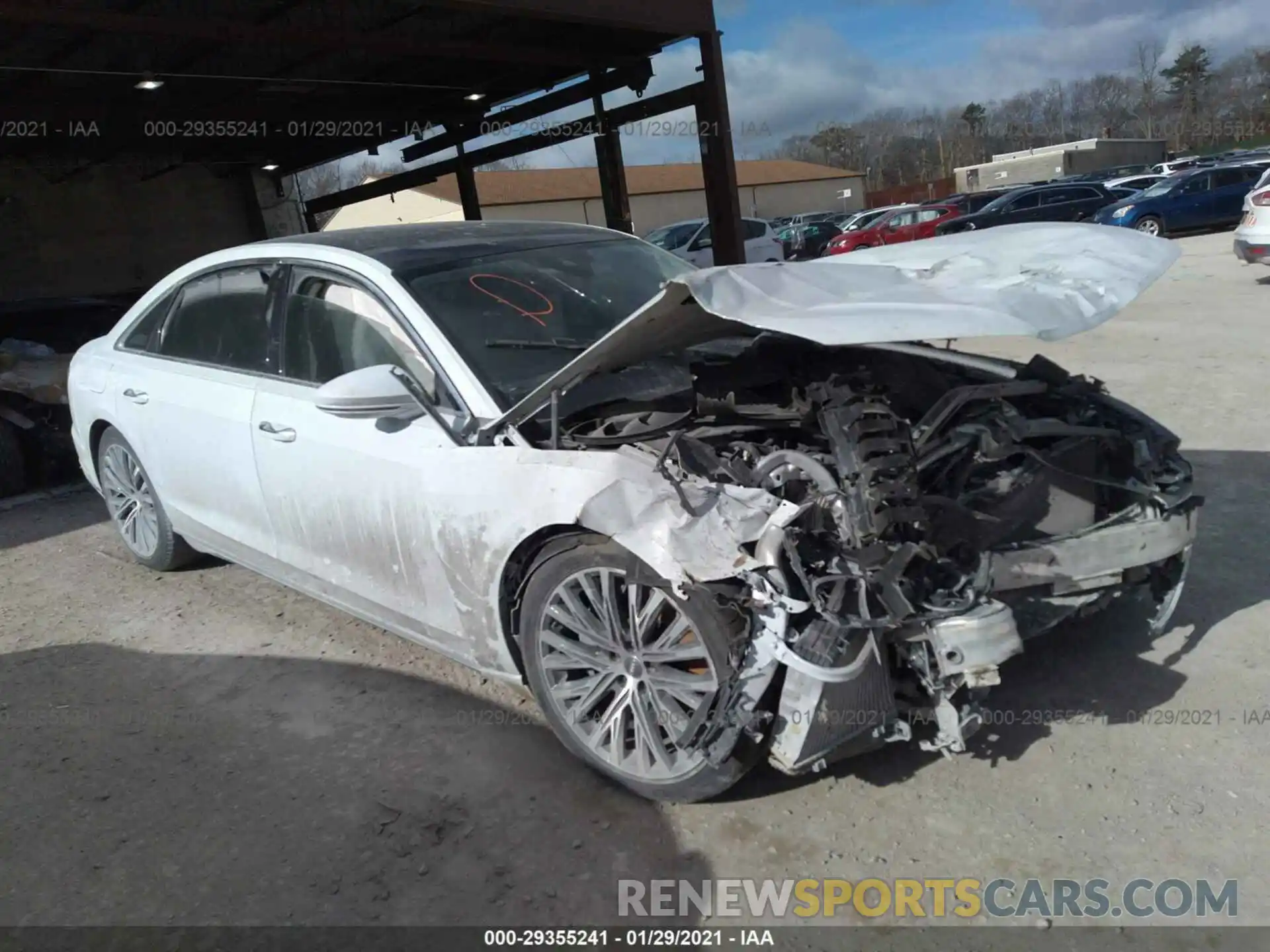 1 Photograph of a damaged car WAU8DAF80KN006068 AUDI A8 2019