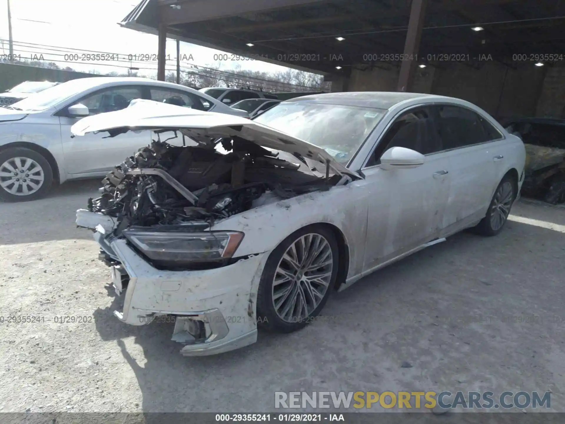 2 Photograph of a damaged car WAU8DAF80KN006068 AUDI A8 2019