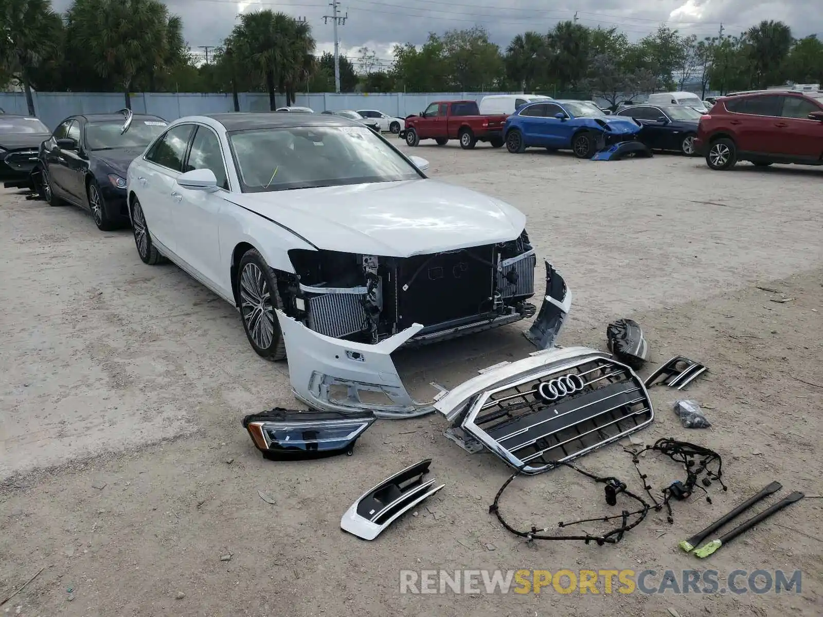 1 Photograph of a damaged car WAU8DAF81KN018410 AUDI A8 2019