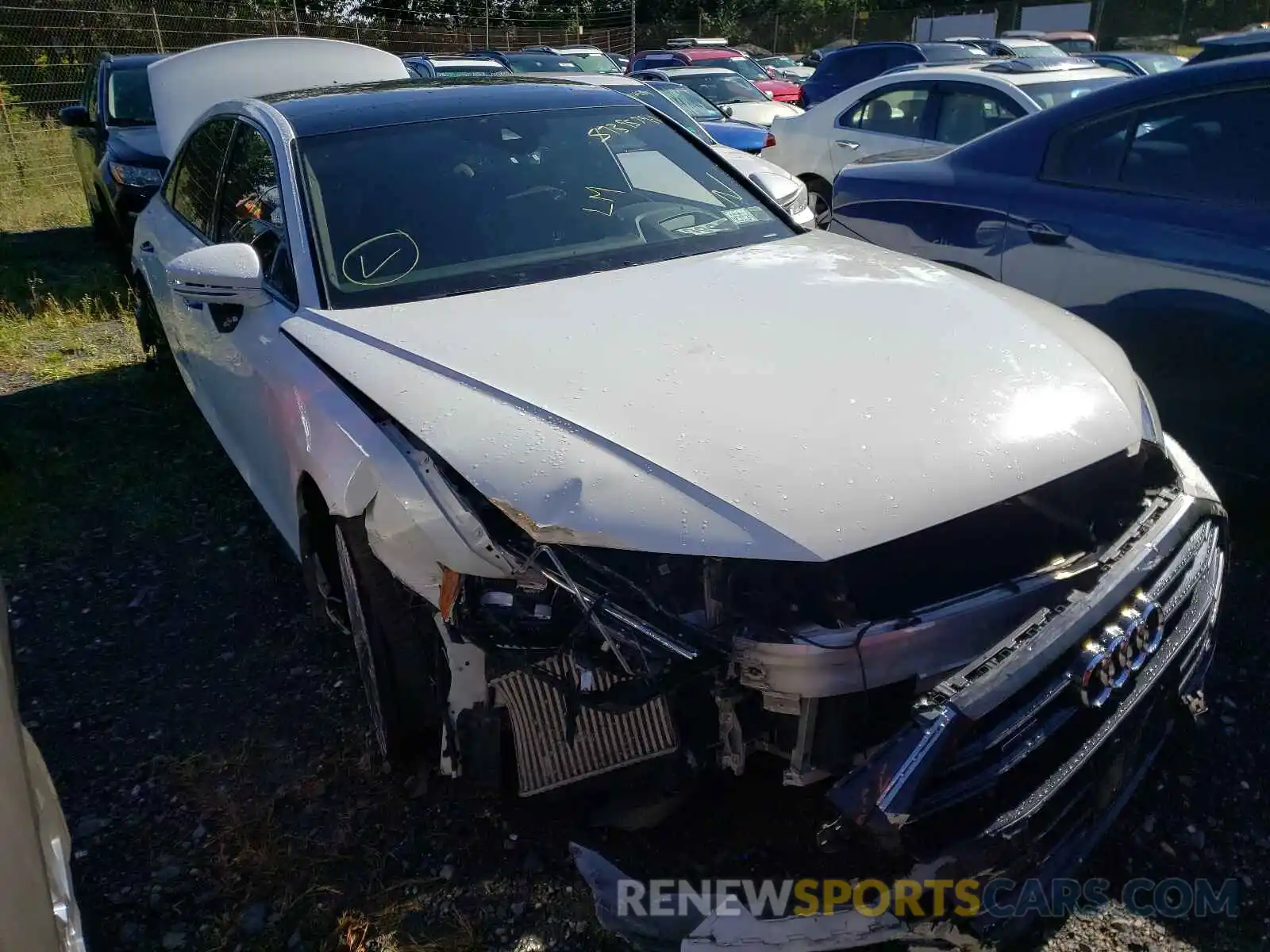 1 Photograph of a damaged car WAU8DAF82KN003995 AUDI A8 2019