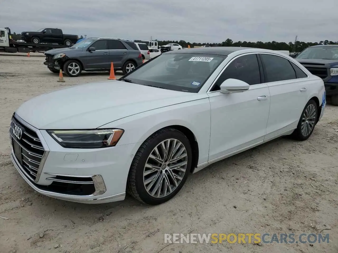 1 Photograph of a damaged car WAU8DAF82KN014043 AUDI A8 2019
