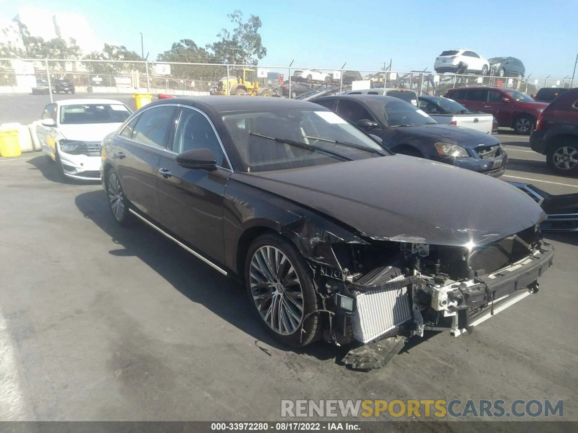 1 Photograph of a damaged car WAU8DAF83KN018294 AUDI A8 2019