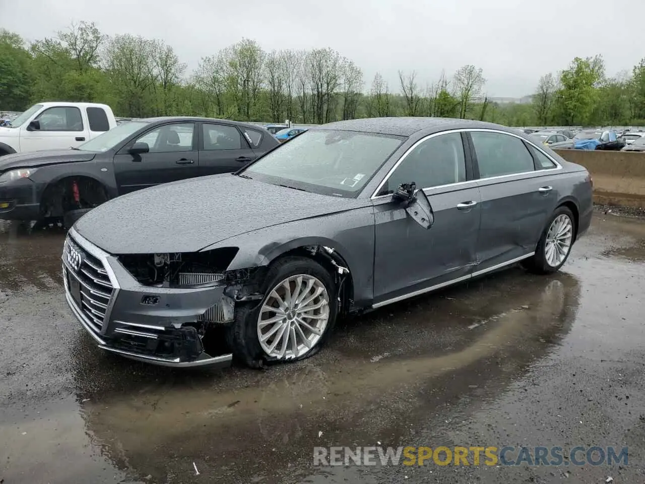 1 Photograph of a damaged car WAU8DAF83KN018621 AUDI A8 2019