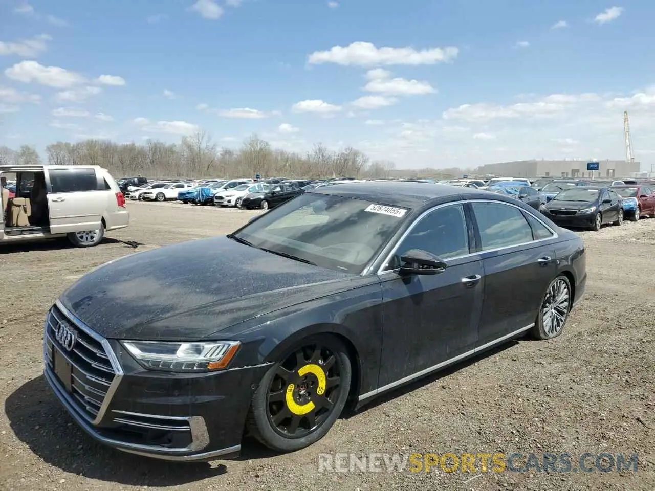 1 Photograph of a damaged car WAU8DAF85KN008608 AUDI A8 2019