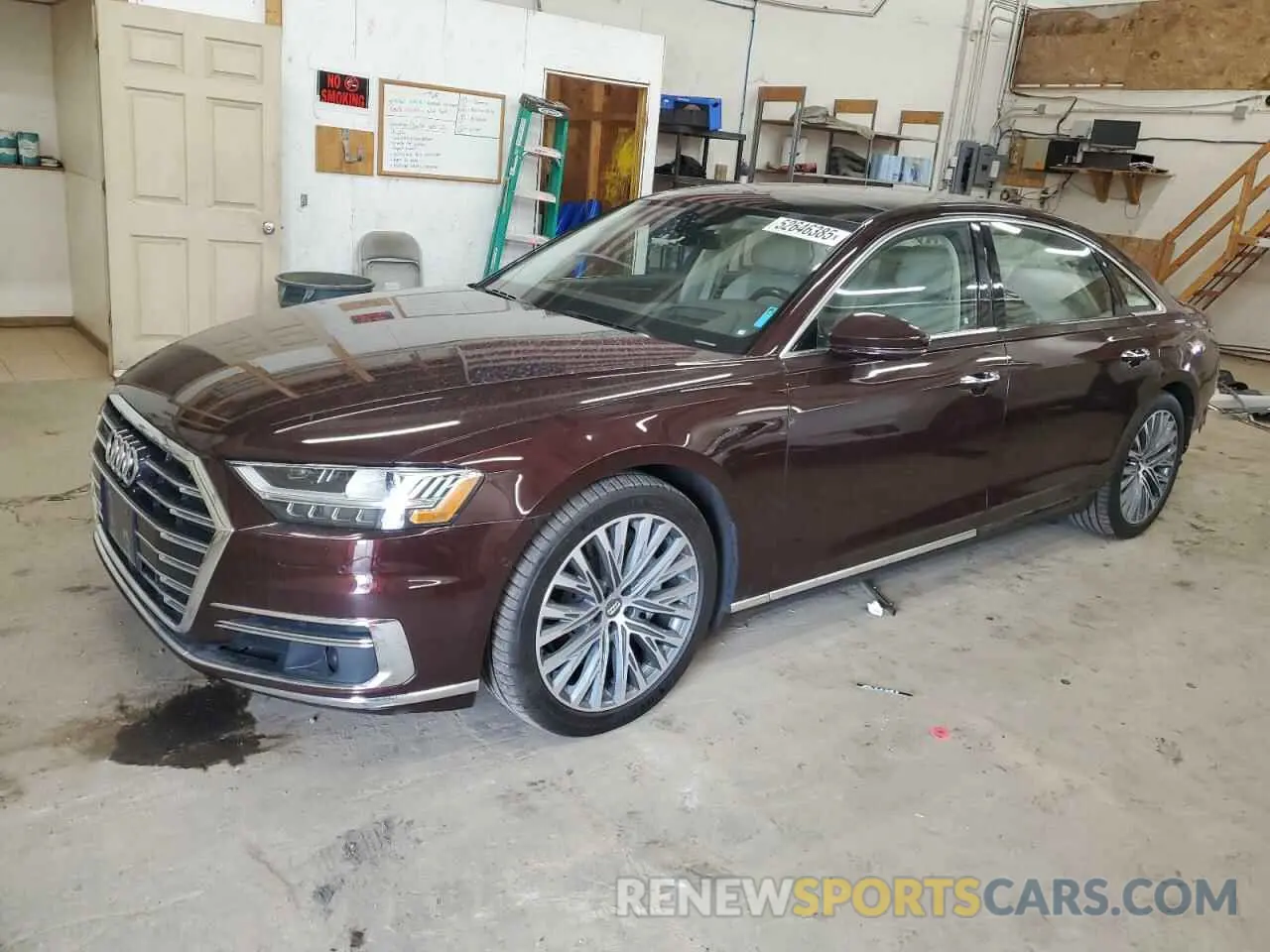 1 Photograph of a damaged car WAU8DAF85KN019978 AUDI A8 2019