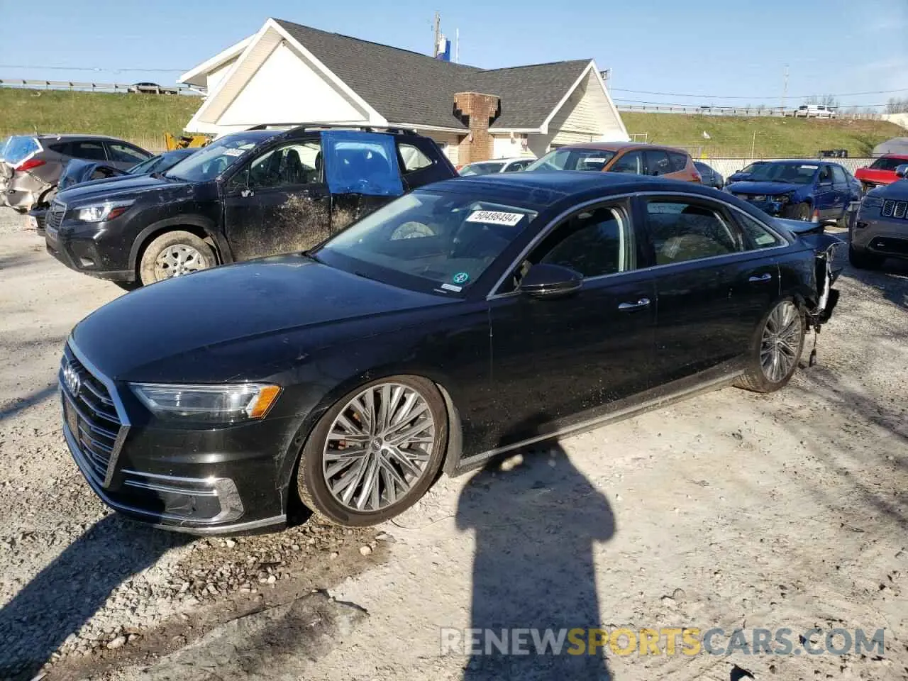 1 Photograph of a damaged car WAU8DAF87KN002177 AUDI A8 2019