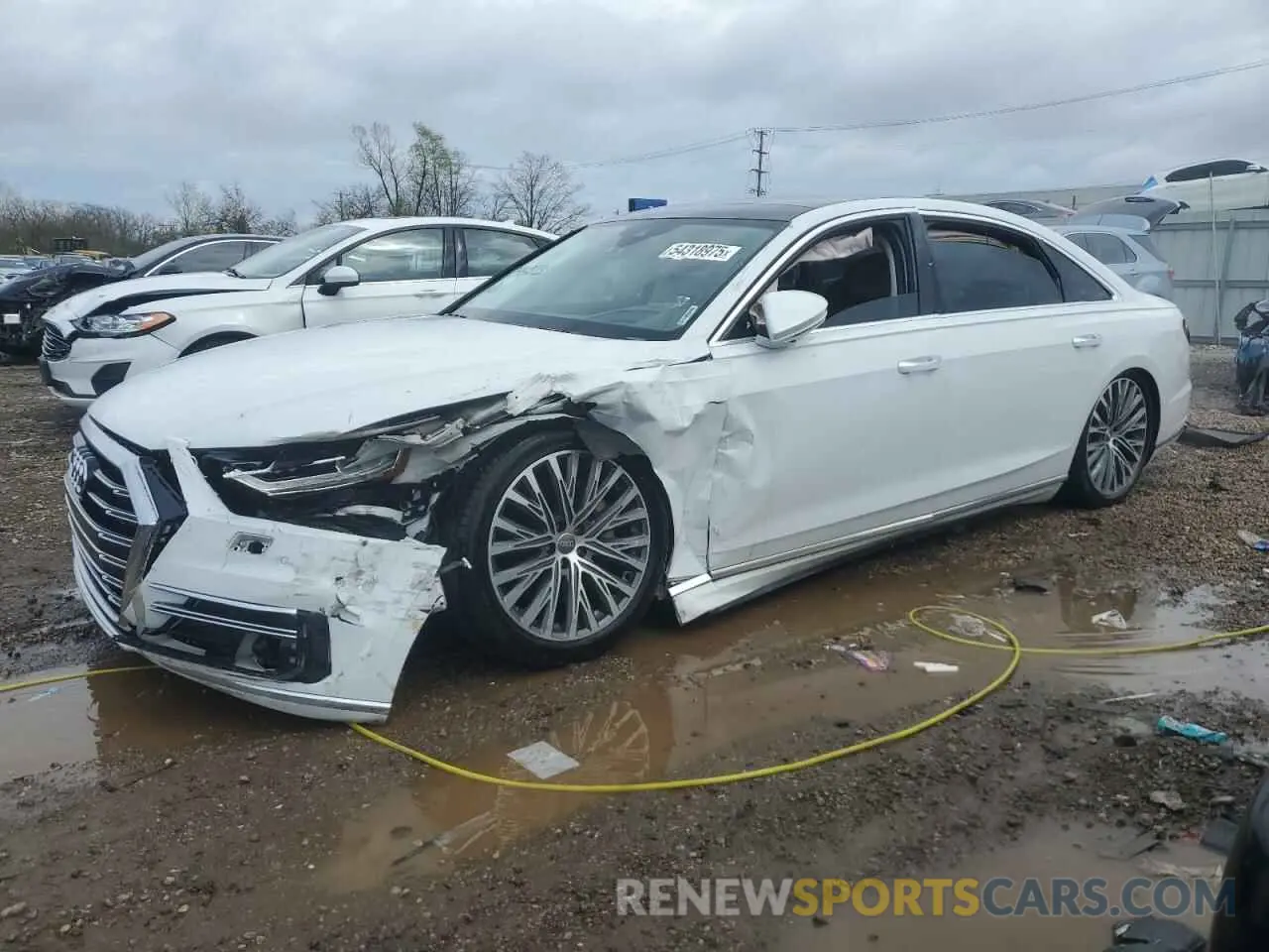 1 Photograph of a damaged car WAU8DAF87KN018640 AUDI A8 2019