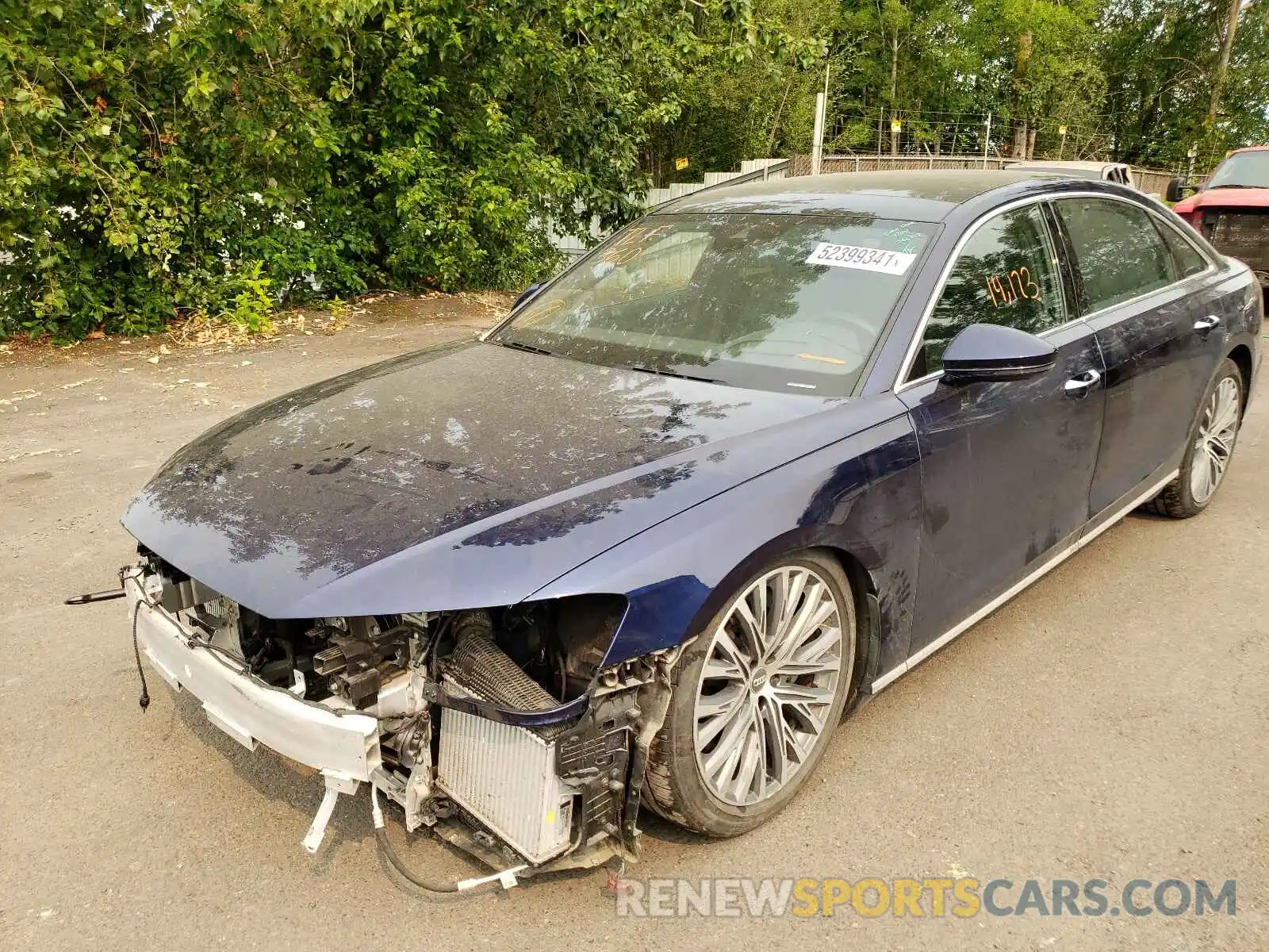 2 Photograph of a damaged car WAU8DAF89KN004738 AUDI A8 2019