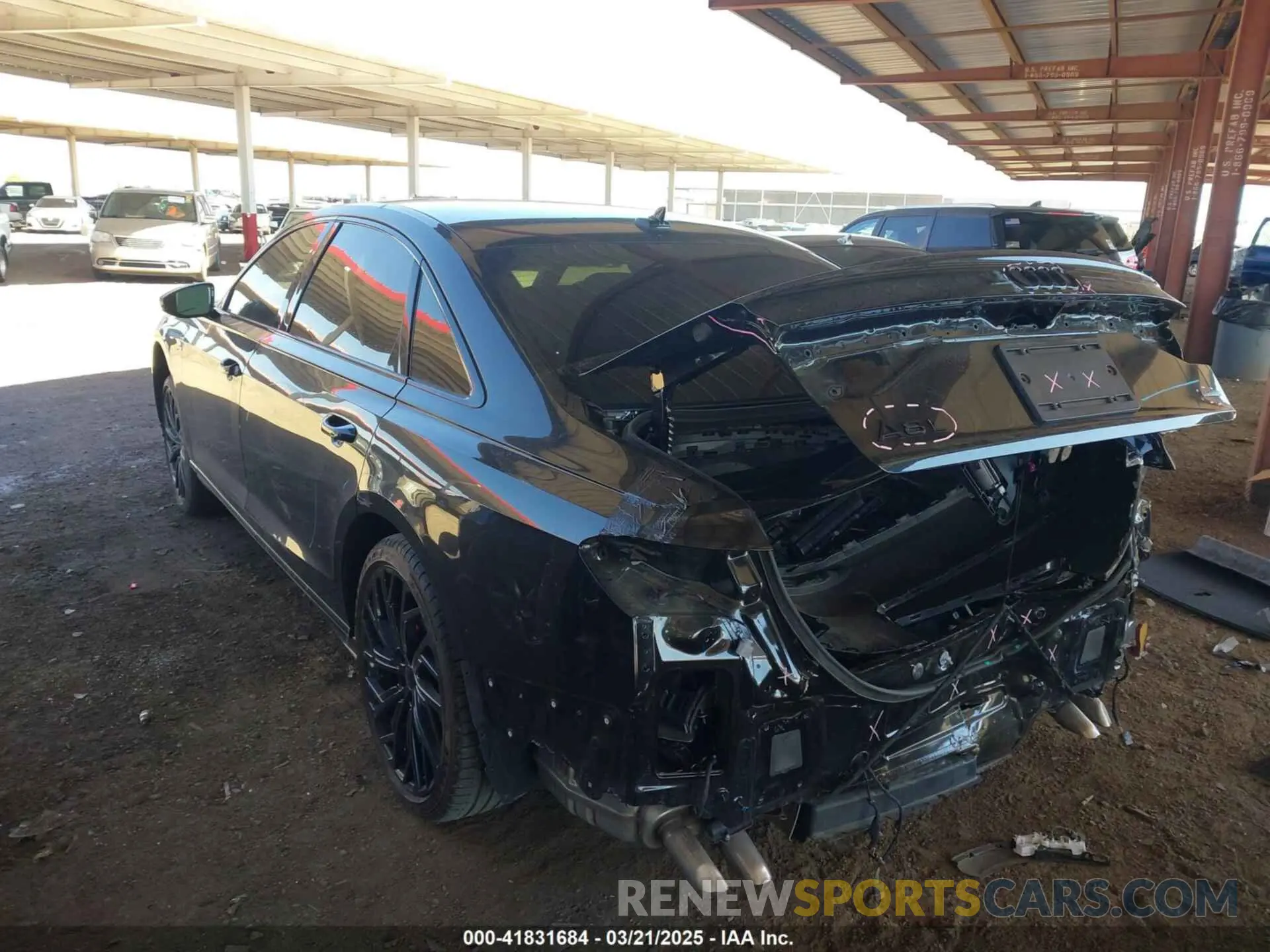 3 Photograph of a damaged car WAULDAF80PN010705 AUDI A8 2023