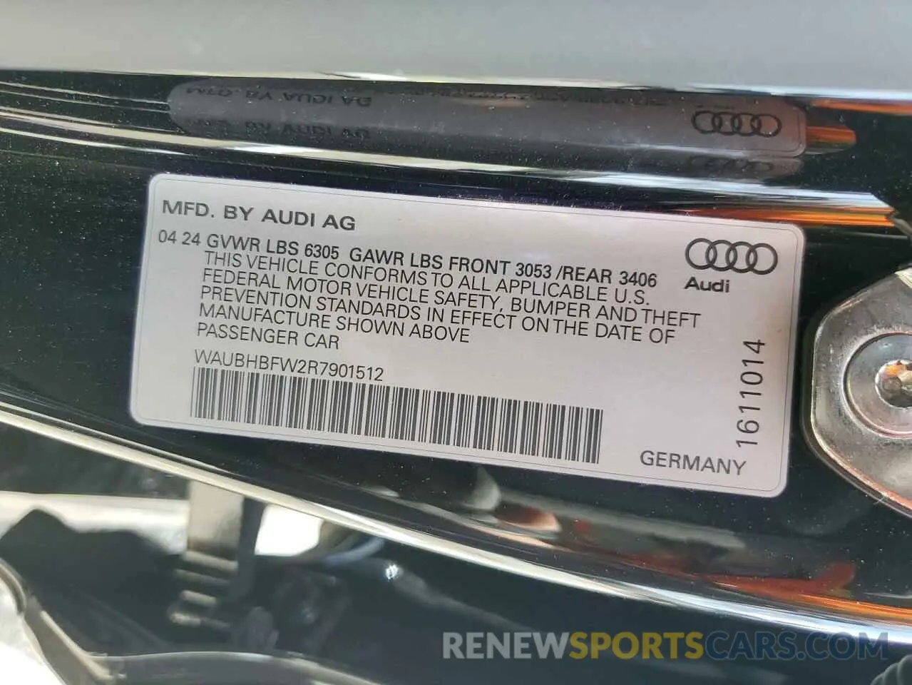 13 Photograph of a damaged car WAUBHBFW2R7901512 AUDI ALL OTHER 2024