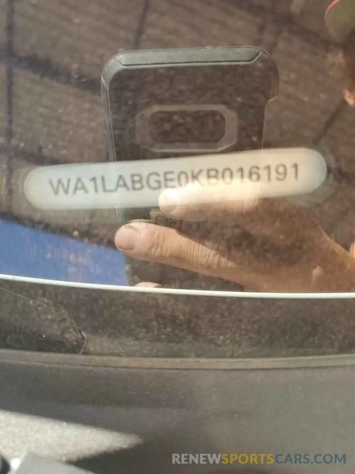14 Photograph of a damaged car WA1LABGE0KB016191 AUDI E-TRON 2019