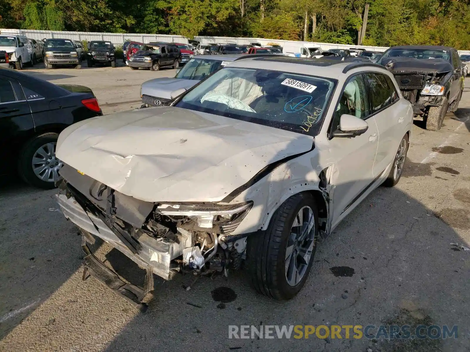 2 Photograph of a damaged car WA1AAAGE0MB007205 AUDI E-TRON 2021