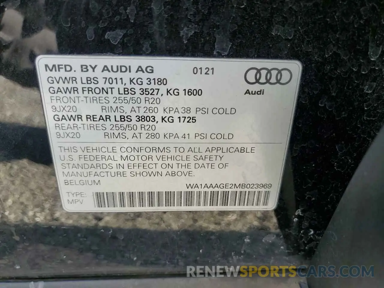 14 Photograph of a damaged car WA1AAAGE2MB023969 AUDI E-TRON 2021