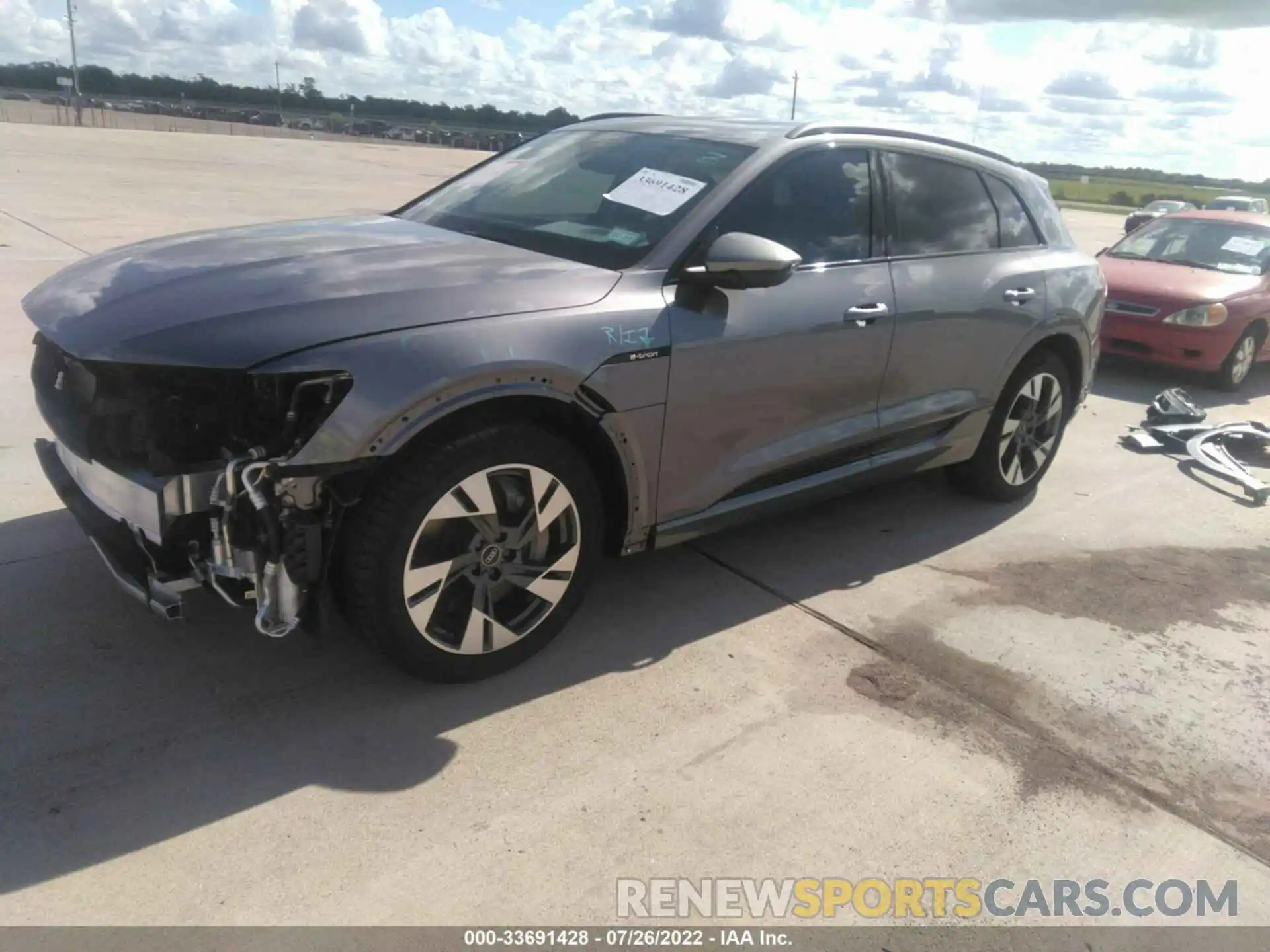 2 Photograph of a damaged car WA1AAAGE6MB012814 AUDI E-TRON 2021