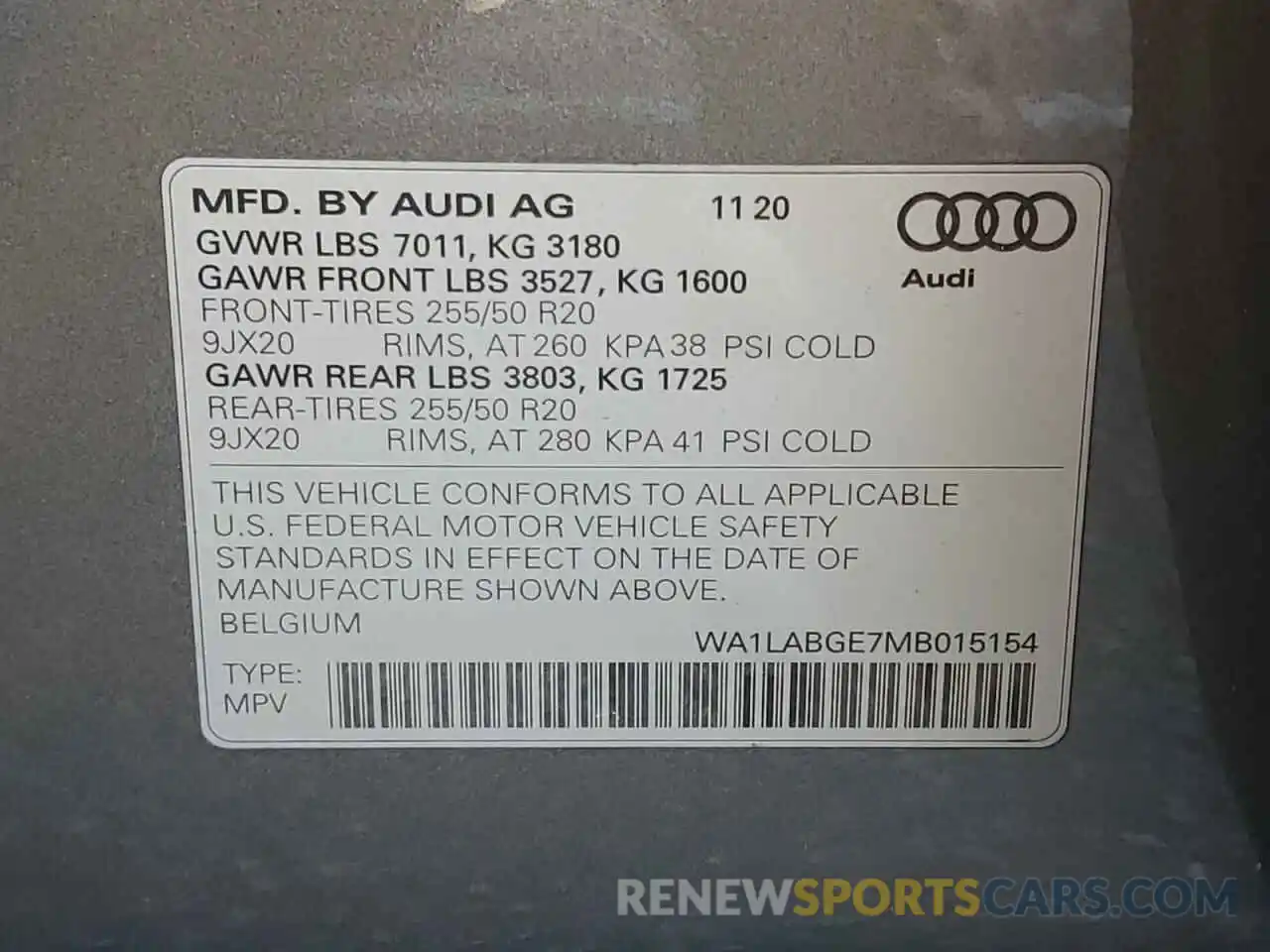 10 Photograph of a damaged car WA1LABGE7MB015154 AUDI E-TRON 2021