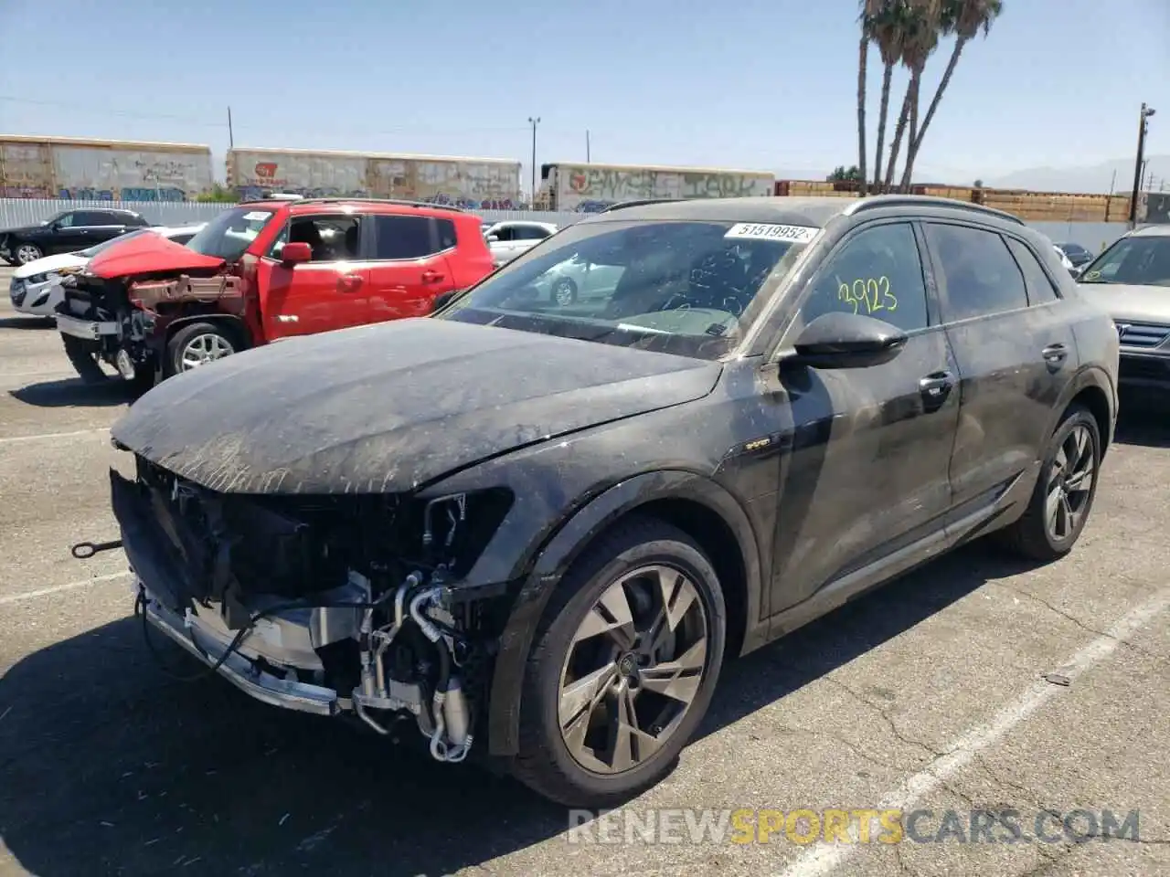 2 Photograph of a damaged car WA1AAAGE5NB013244 AUDI E-TRON 2022