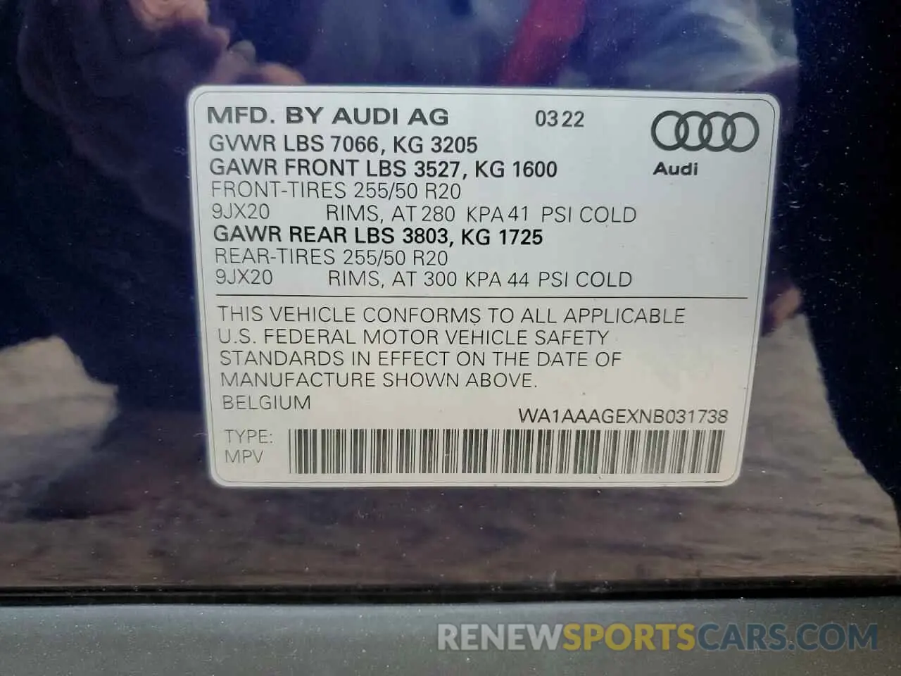 15 Photograph of a damaged car WA1AAAGEXNB031738 AUDI E-TRON 2022