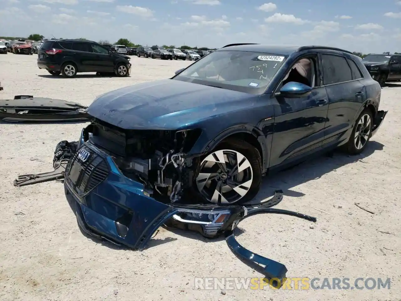 2 Photograph of a damaged car WA1AABGE8NB031646 AUDI E-TRON 2022