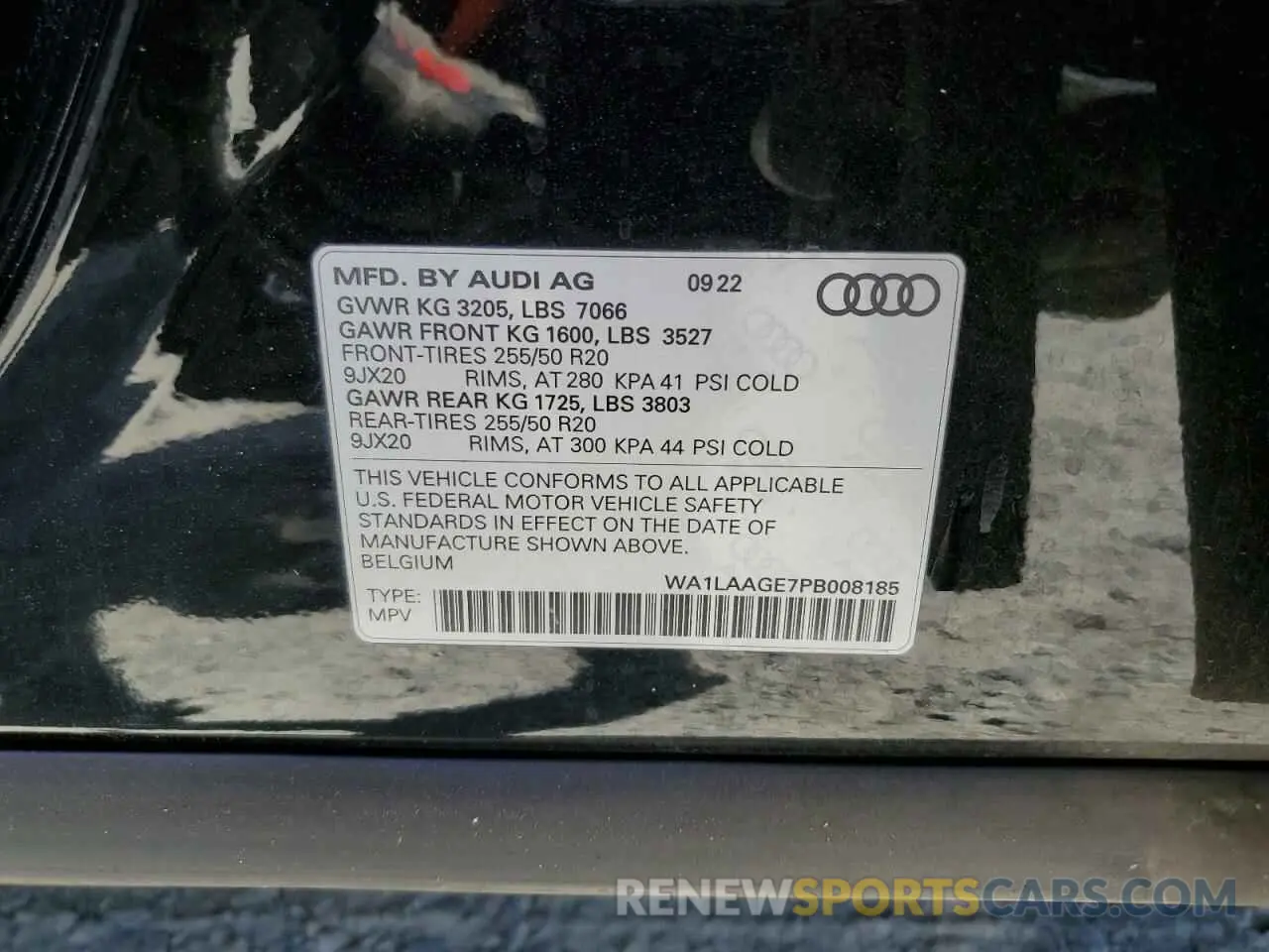 12 Photograph of a damaged car WA1LAAGE7PB008185 AUDI E-TRON 2023