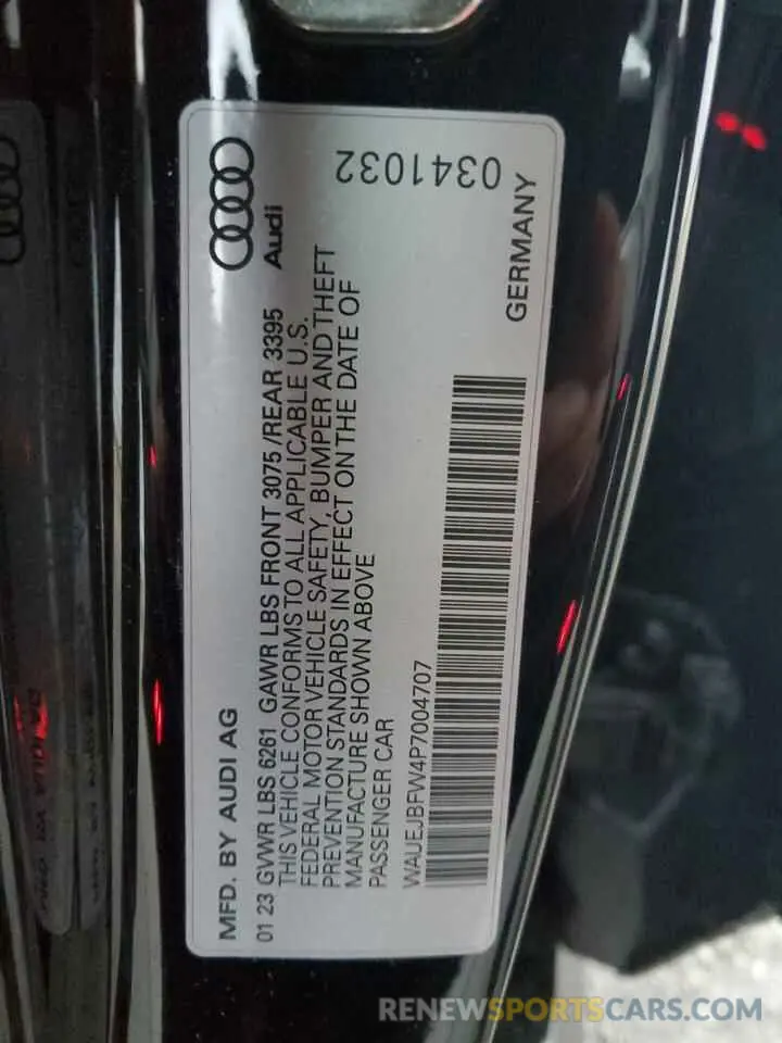 13 Photograph of a damaged car WAUEJBFW4P7004707 AUDI E-TRON GT 2023