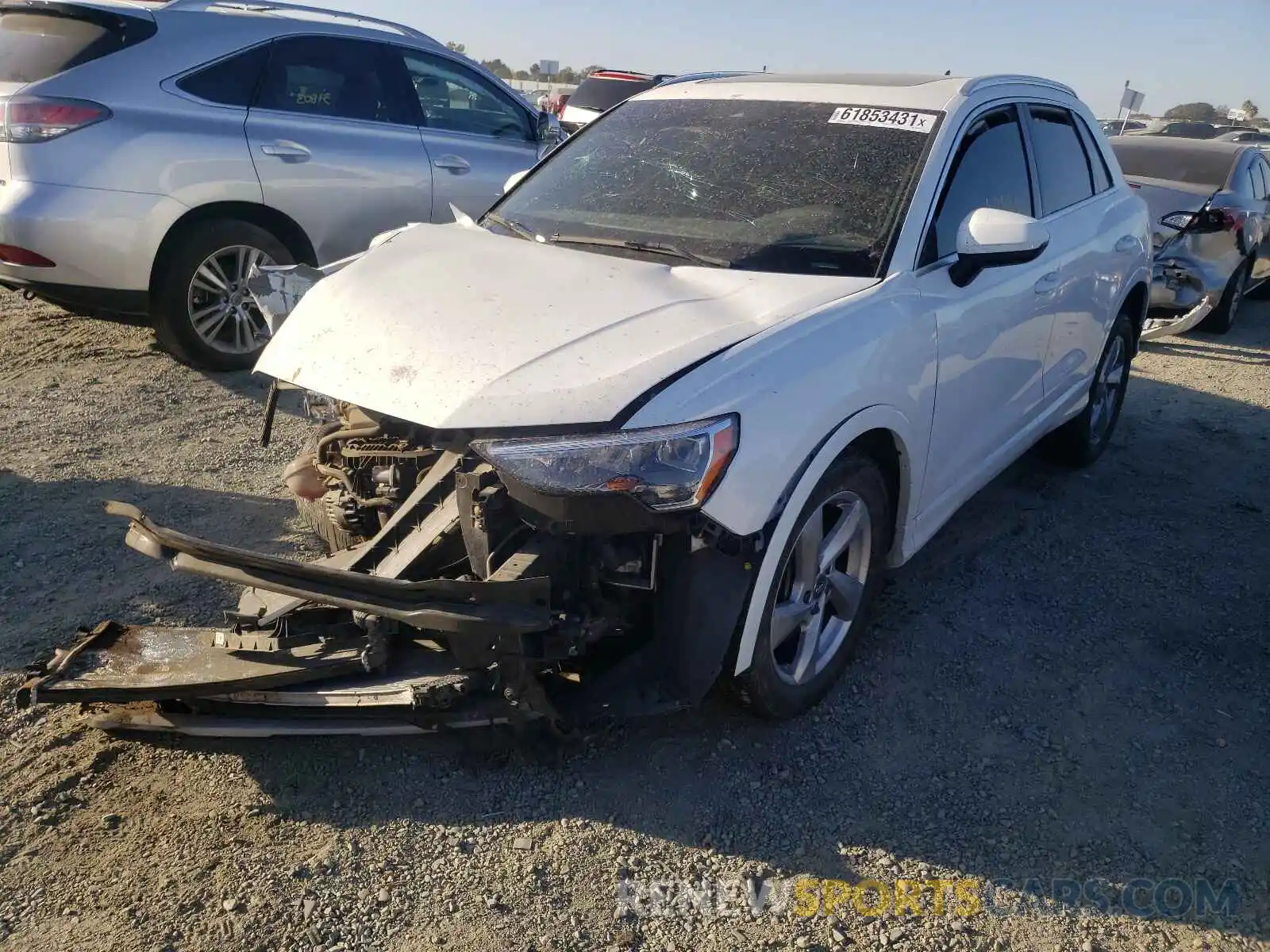 2 Photograph of a damaged car WA1AECF39K1080950 AUDI Q3 2019