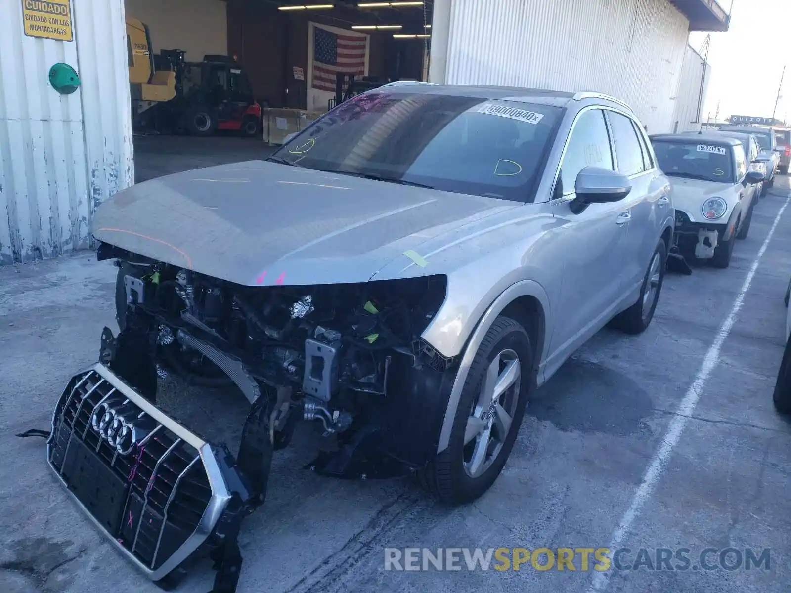 2 Photograph of a damaged car WA1AECF30L1003983 AUDI Q3 2020