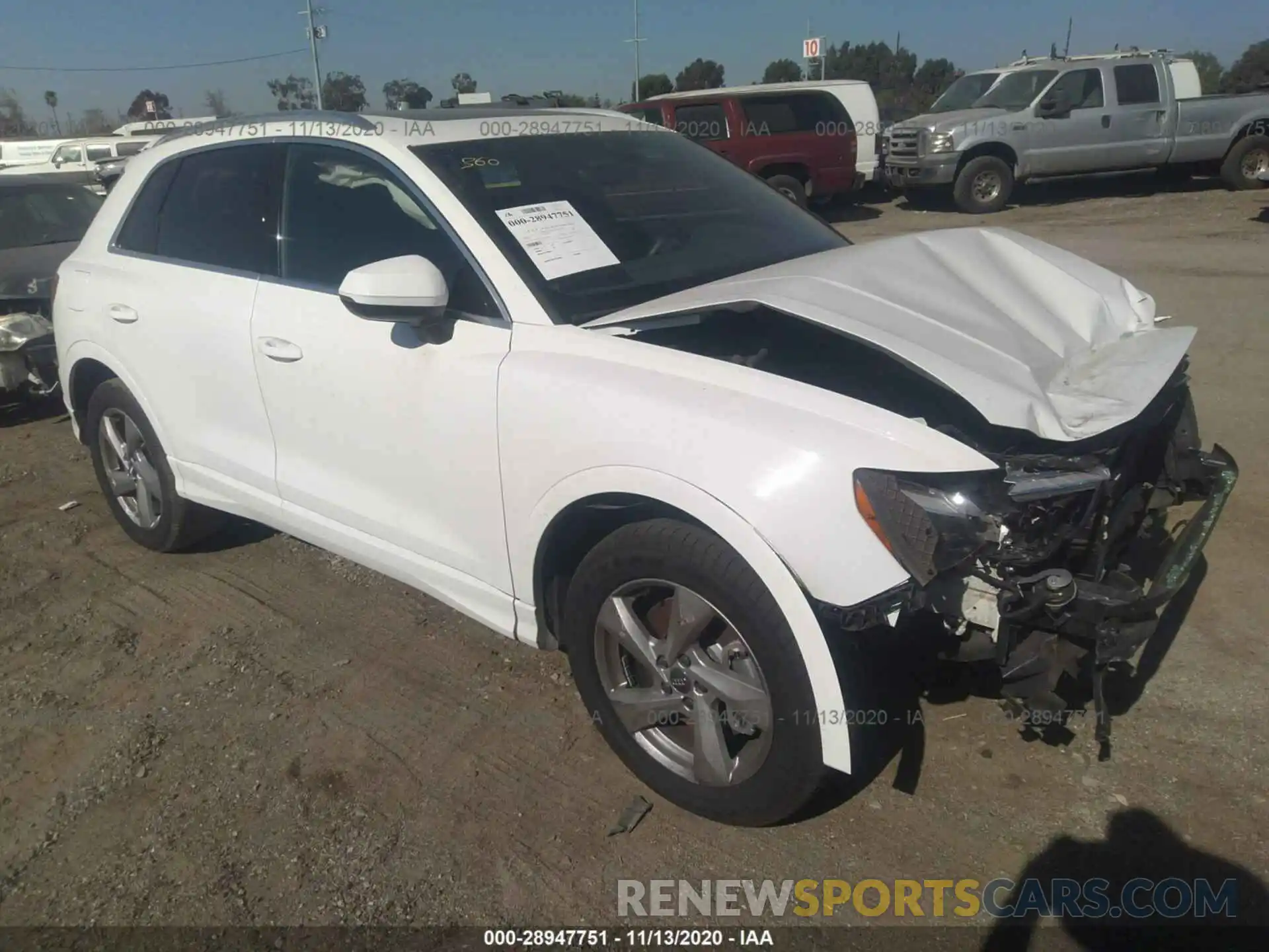 1 Photograph of a damaged car WA1AECF31L1039956 AUDI Q3 2020