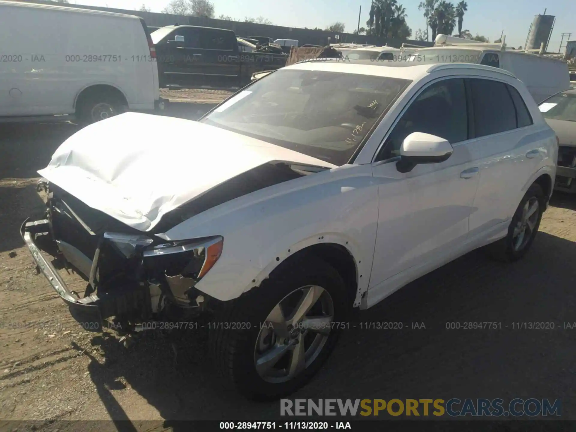 2 Photograph of a damaged car WA1AECF31L1039956 AUDI Q3 2020