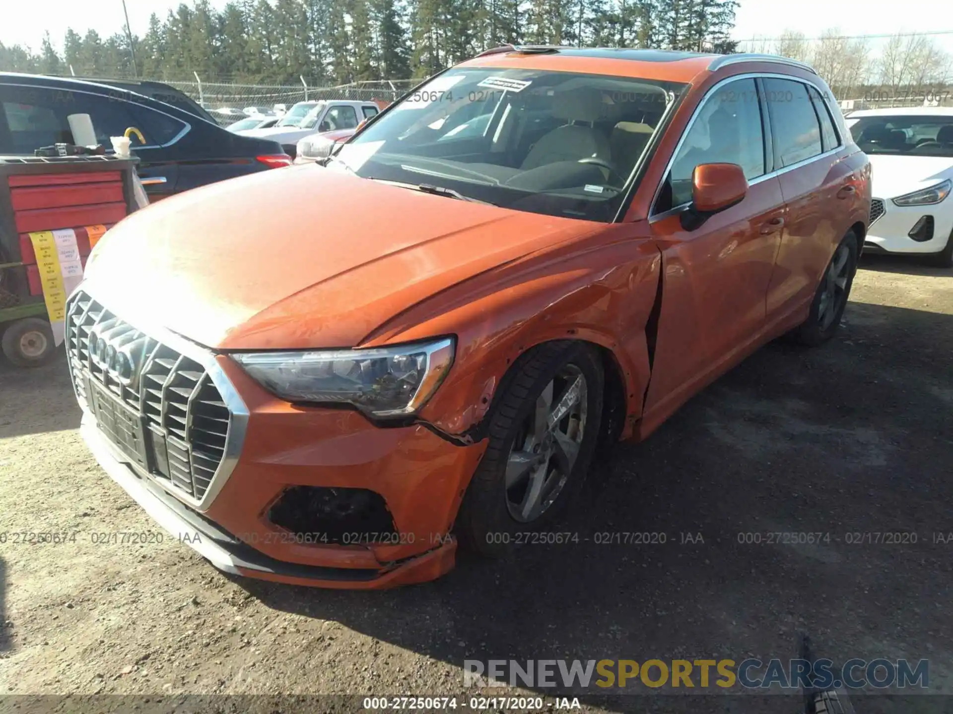 2 Photograph of a damaged car WA1AECF34L1036288 AUDI Q3 2020