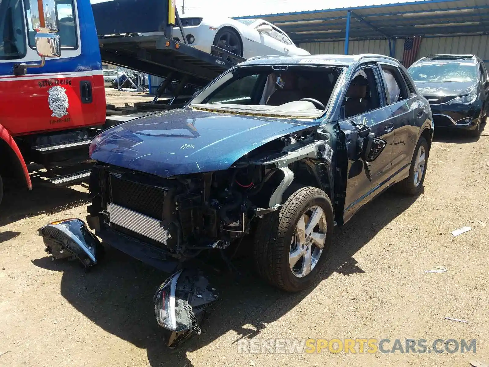 2 Photograph of a damaged car WA1AECF37L1081404 AUDI Q3 2020