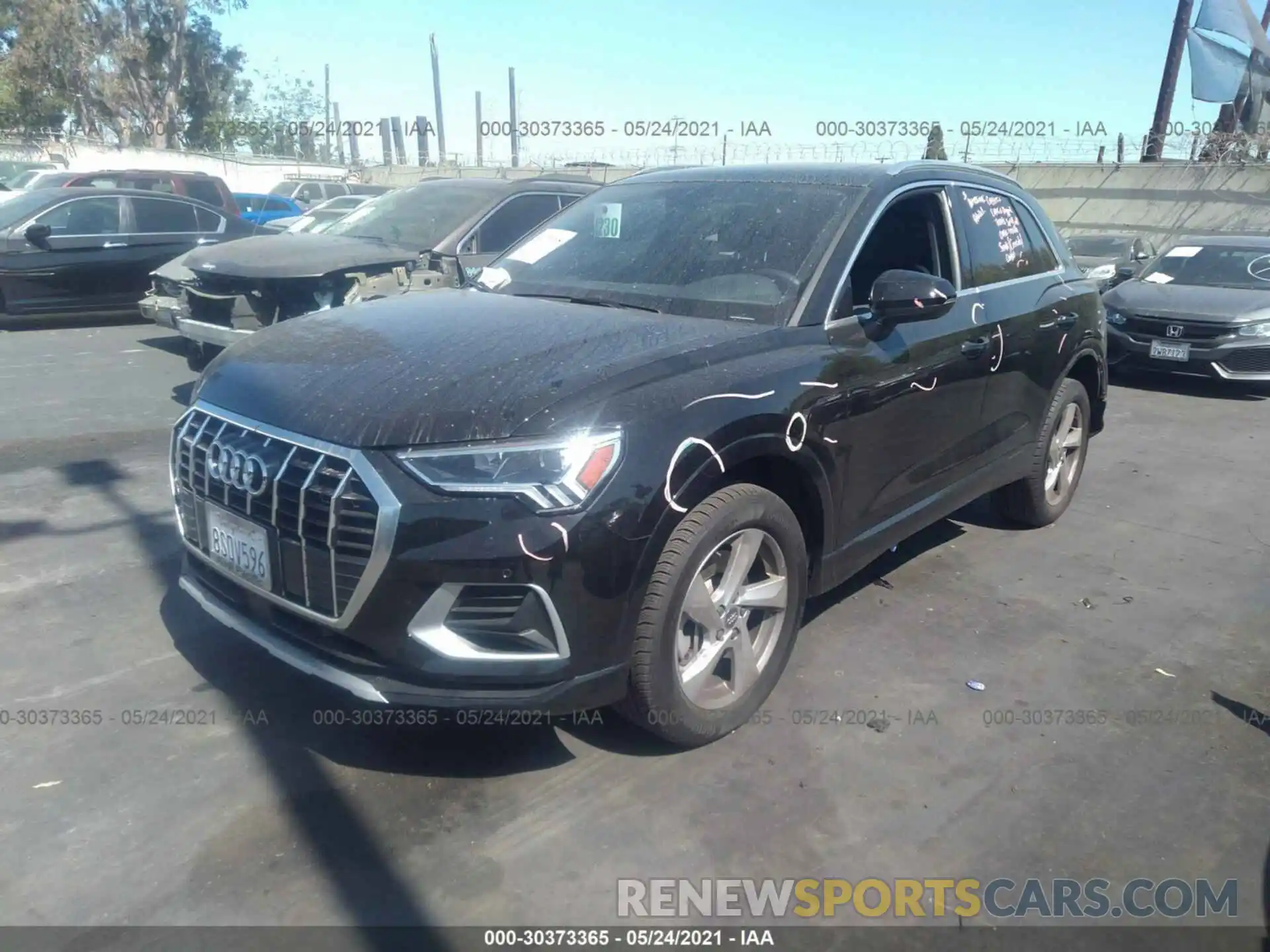 2 Photograph of a damaged car WA1BECF36L1039164 AUDI Q3 2020