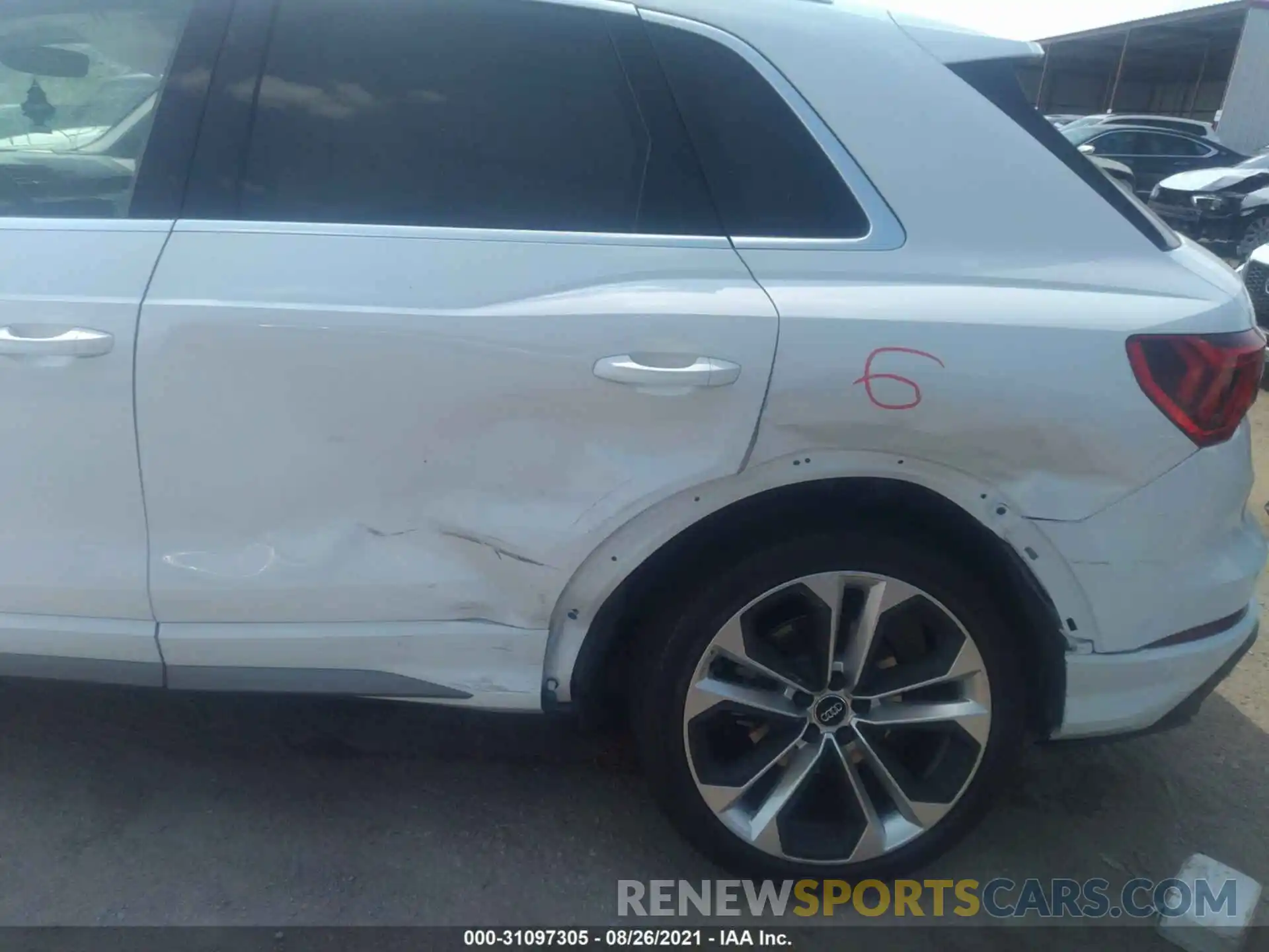 6 Photograph of a damaged car WA1EECF38L1111429 AUDI Q3 2020