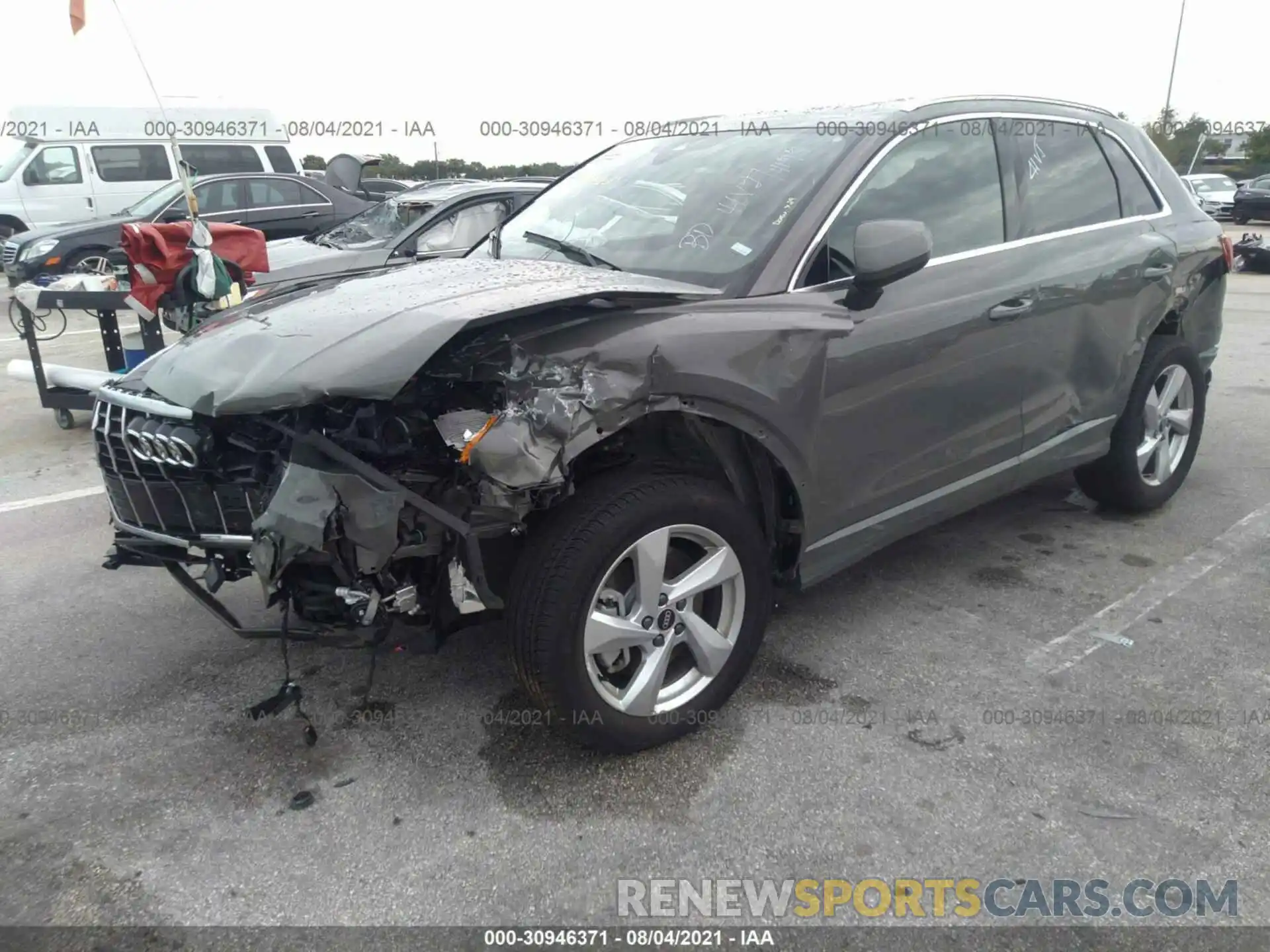 2 Photograph of a damaged car WA1AUCF3XM1101181 AUDI Q3 2021