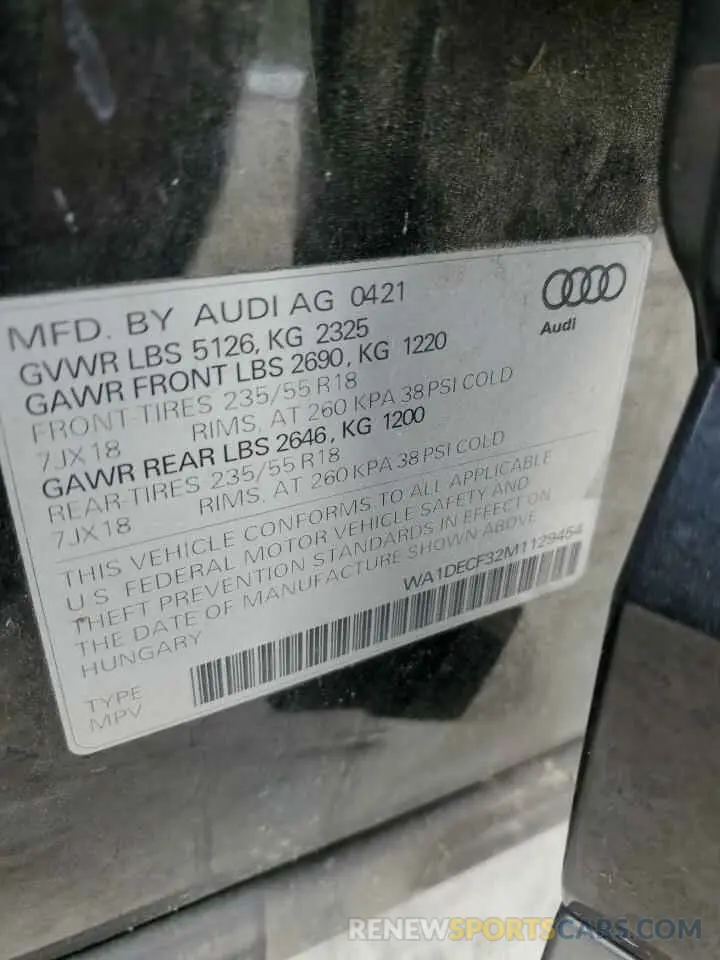 14 Photograph of a damaged car WA1DECF32M1129454 AUDI Q3 2021