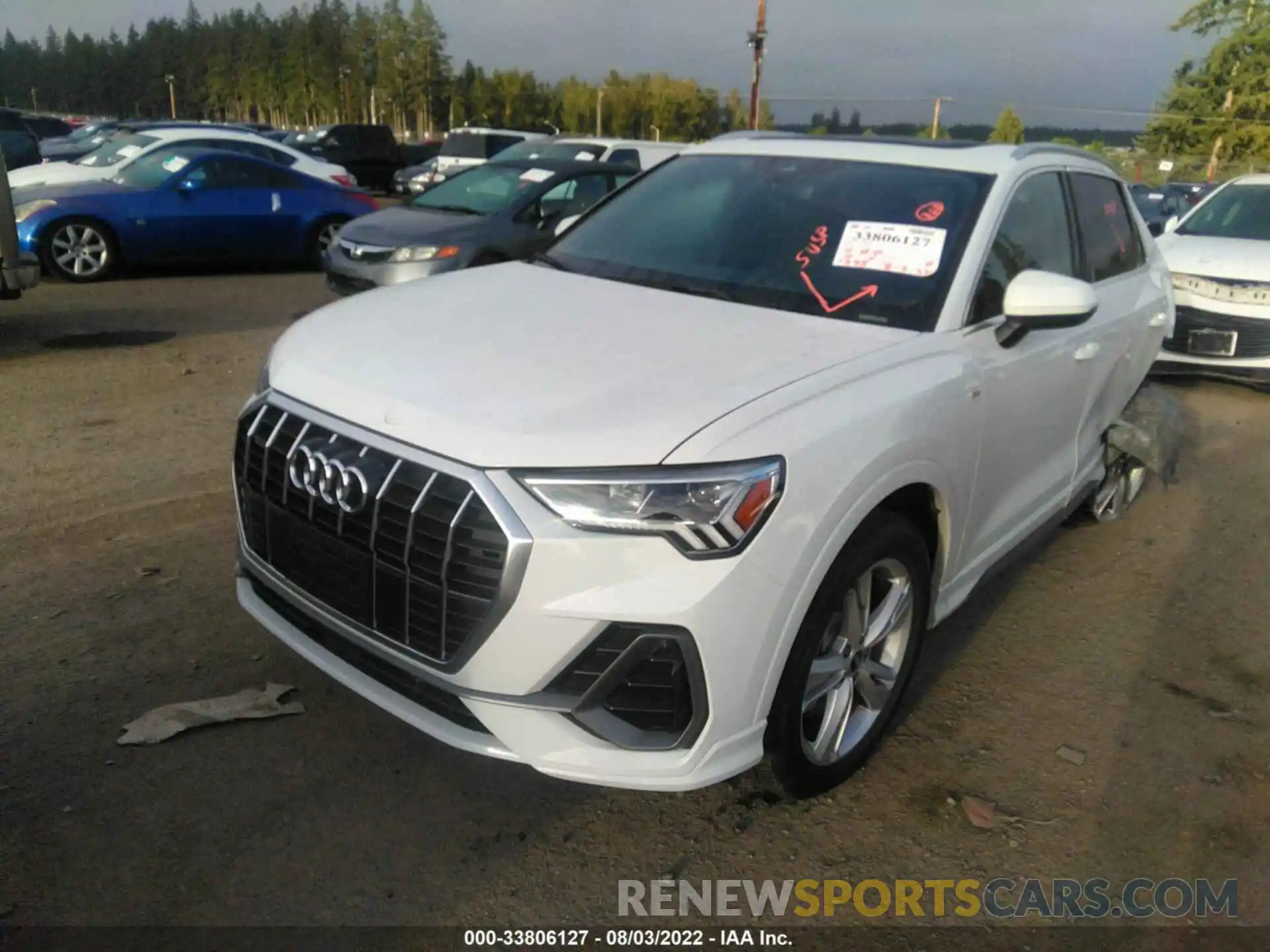 2 Photograph of a damaged car WA1EECF33N1005828 AUDI Q3 2022