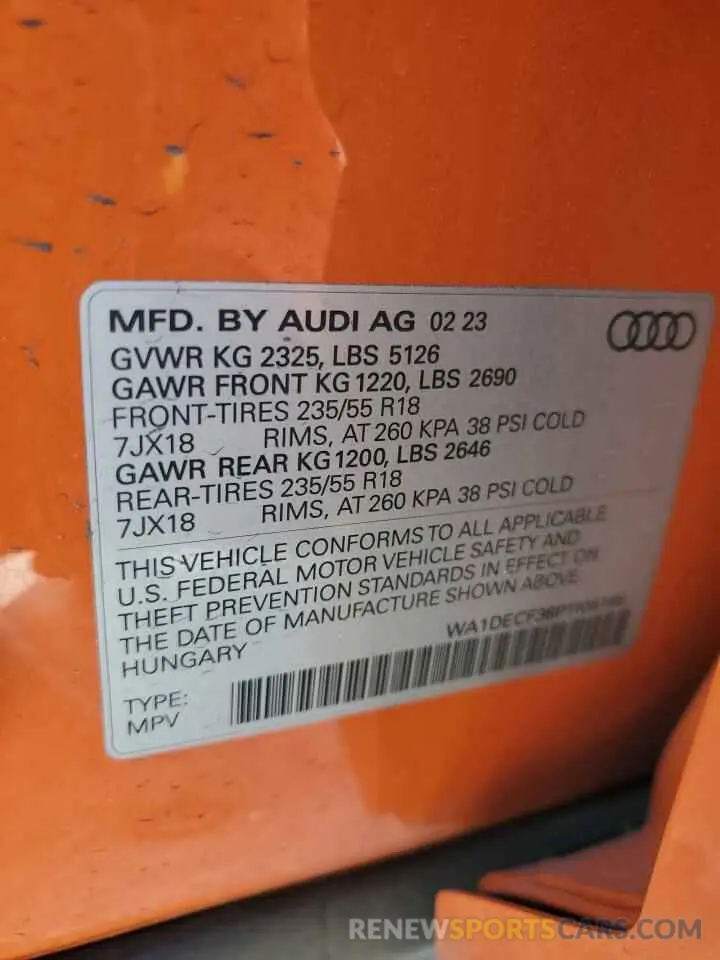 14 Photograph of a damaged car WA1DECF36P1106165 AUDI Q3 2023