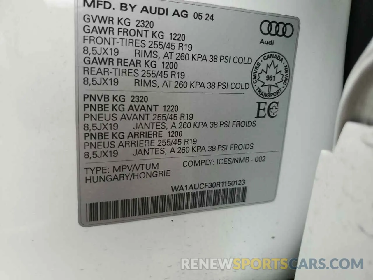 12 Photograph of a damaged car WA1AUCF30R1150123 AUDI Q3 2024