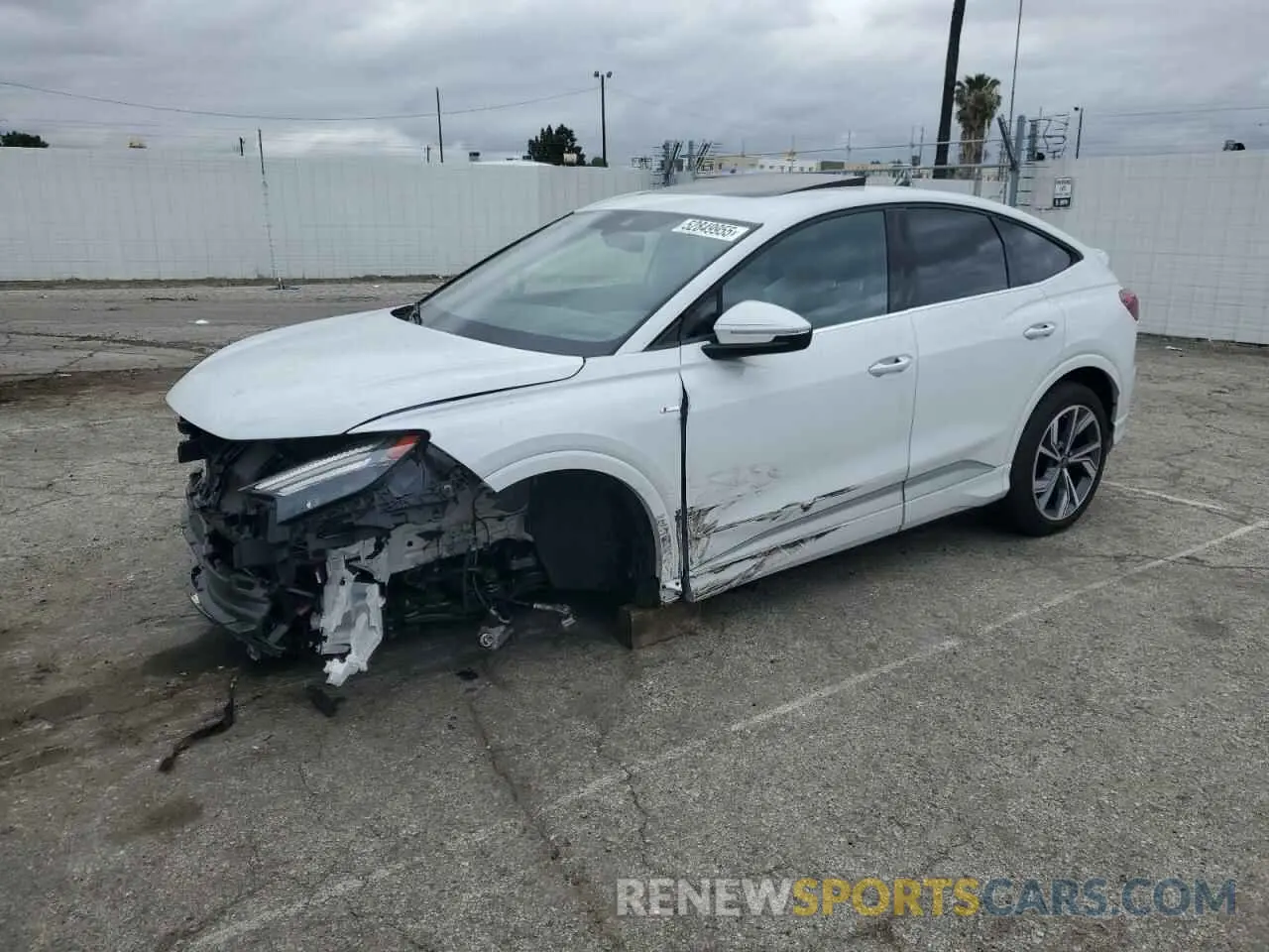 1 Photograph of a damaged car WA142BFZXPP076866 AUDI Q4 E-TRON 2023