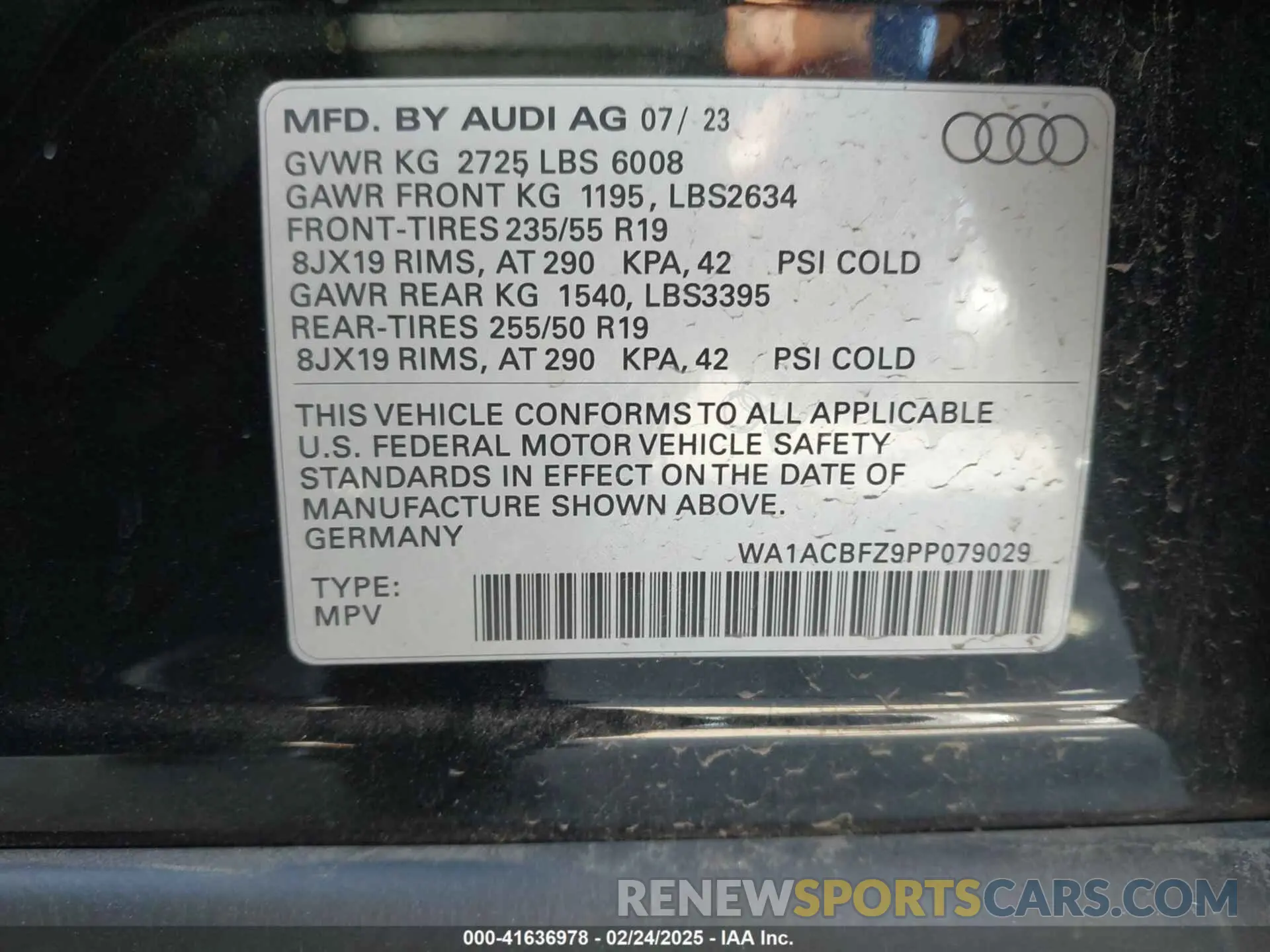 9 Photograph of a damaged car WA1ACBFZ9PP079029 AUDI Q4 E-TRON 2023