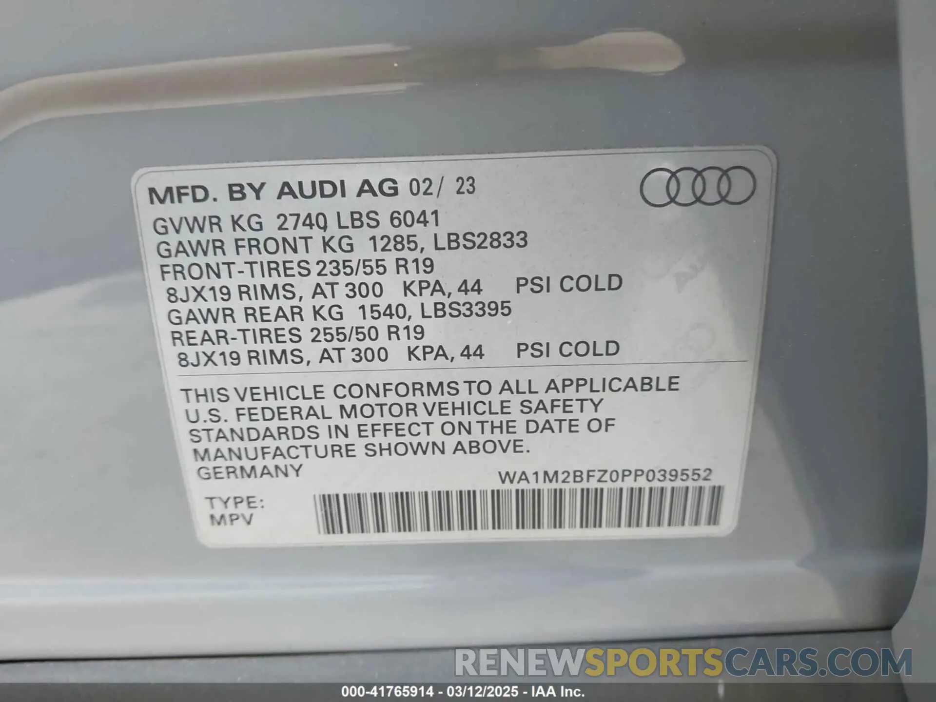 9 Photograph of a damaged car WA1M2BFZ0PP039552 AUDI Q4 E-TRON 2023