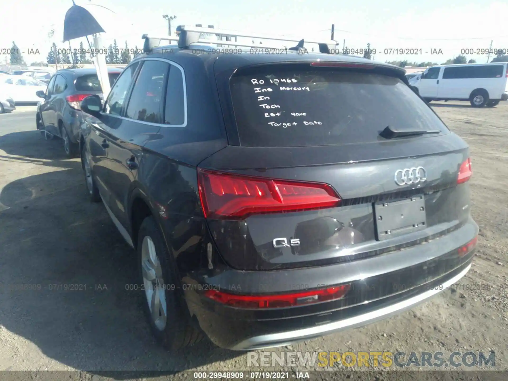 3 Photograph of a damaged car WA1ANAFYXK2034134 AUDI Q5 2019