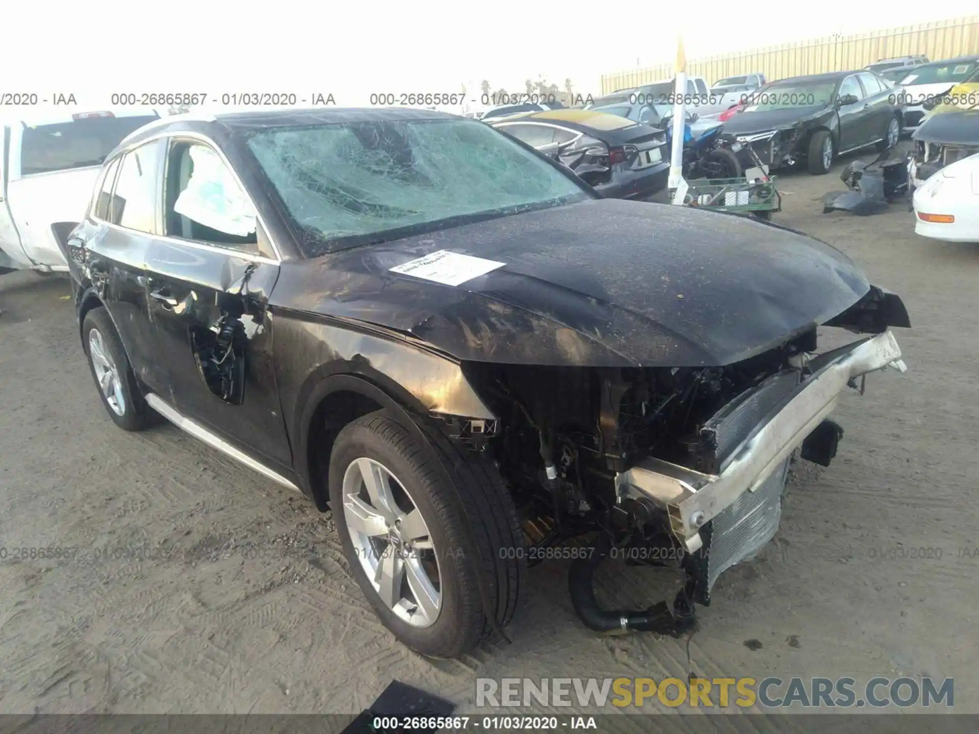 1 Photograph of a damaged car WA1ANAFYXK2046378 AUDI Q5 2019