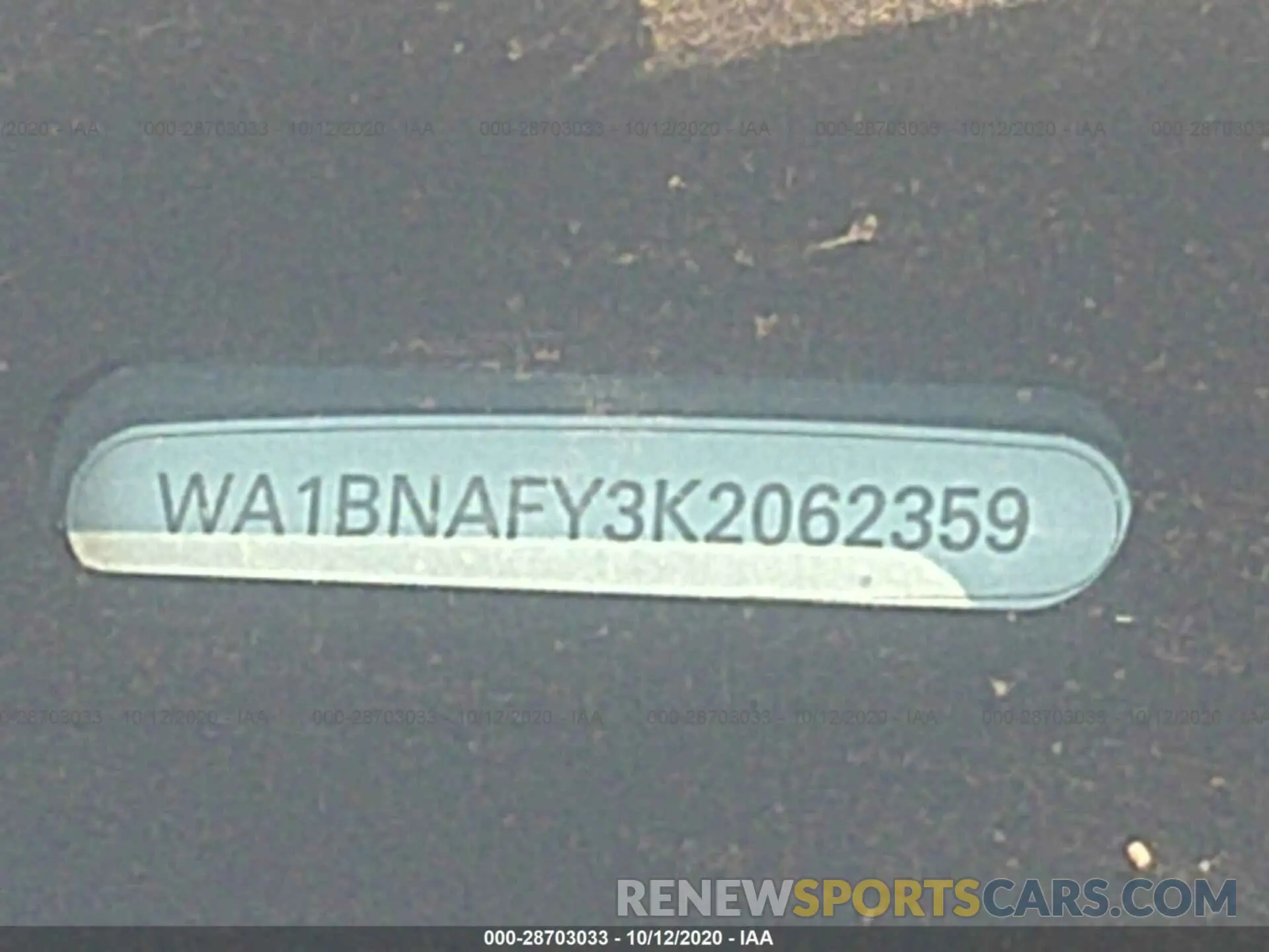 9 Photograph of a damaged car WA1BNAFY3K2062359 AUDI Q5 2019