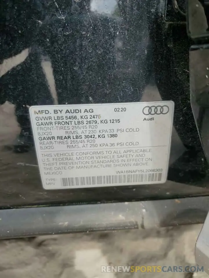 14 Photograph of a damaged car WA1BNAFY5L2066303 AUDI Q5 2020