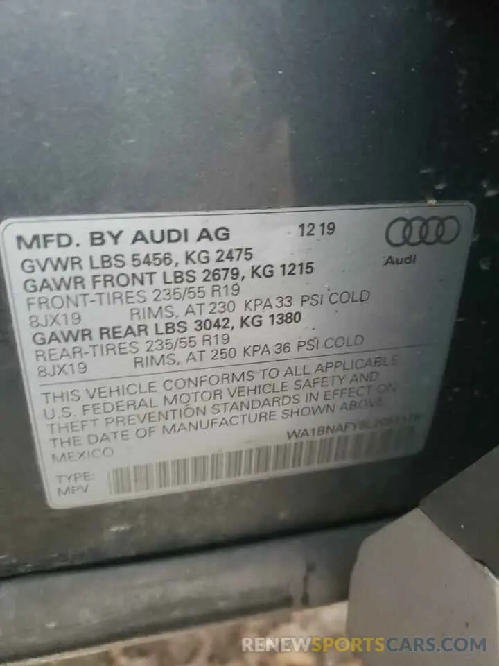 12 Photograph of a damaged car WA1BNAFY8L2051178 AUDI Q5 2020
