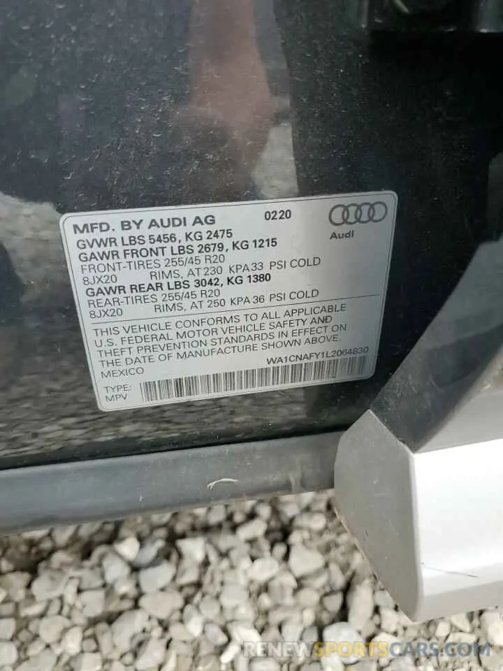 13 Photograph of a damaged car WA1CNAFY1L2064830 AUDI Q5 2020